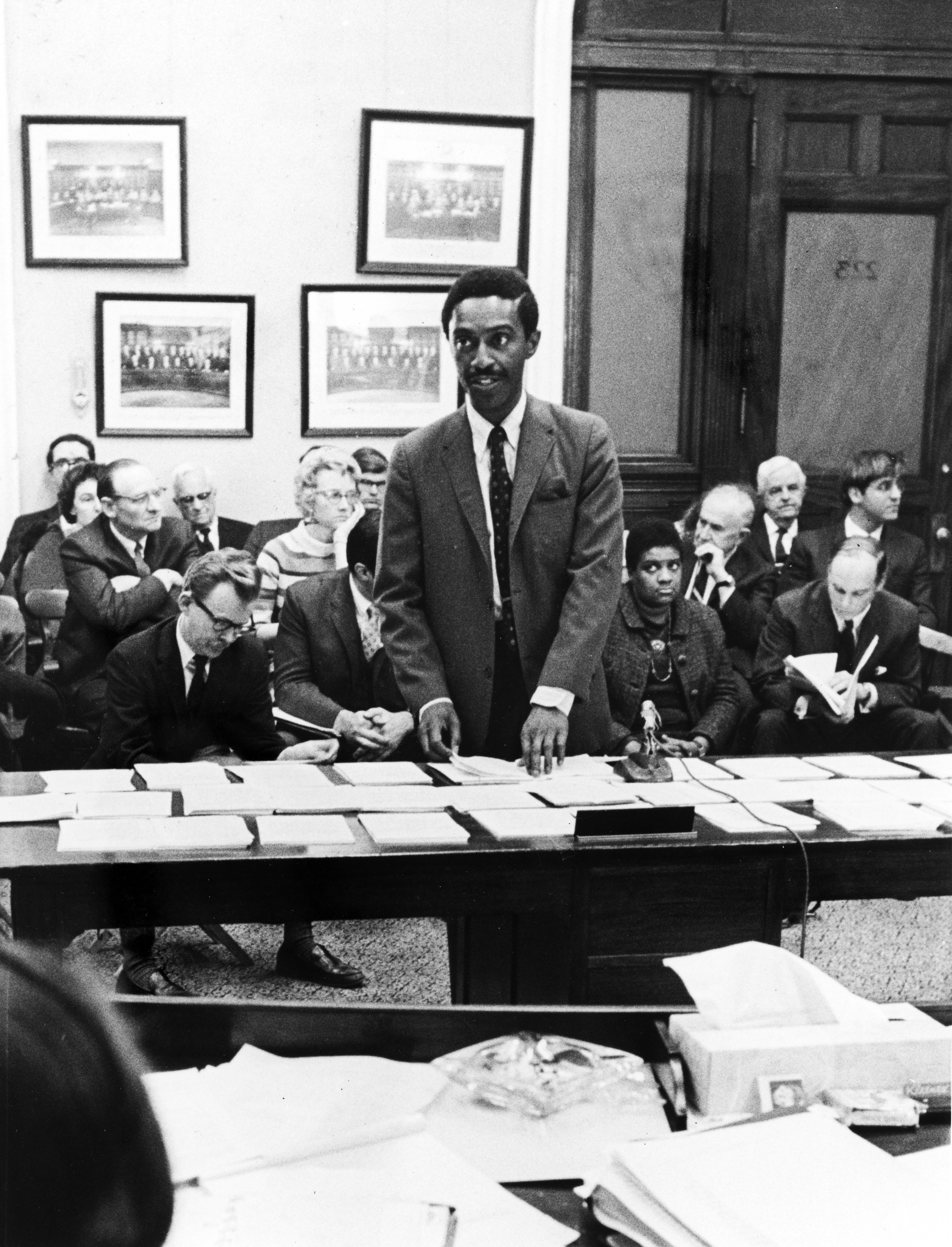 Haynes, in his role as state representative, spoke at the State House in 1969.