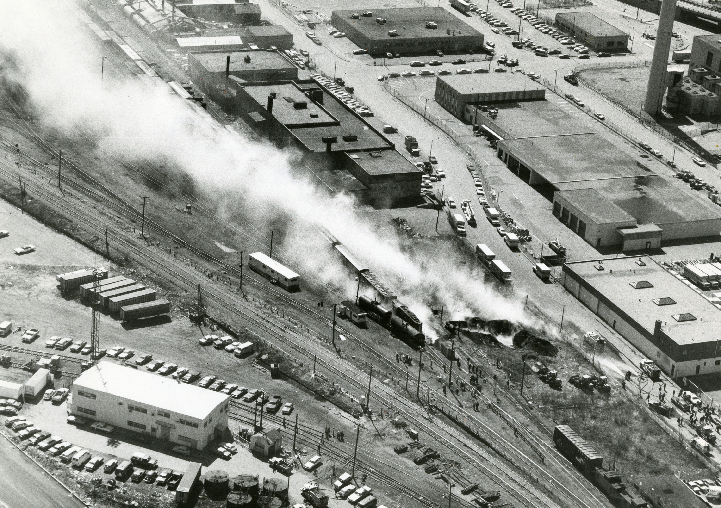 Accidents related to the facility, like this tank car spill in Somerville in 1980, were common.
