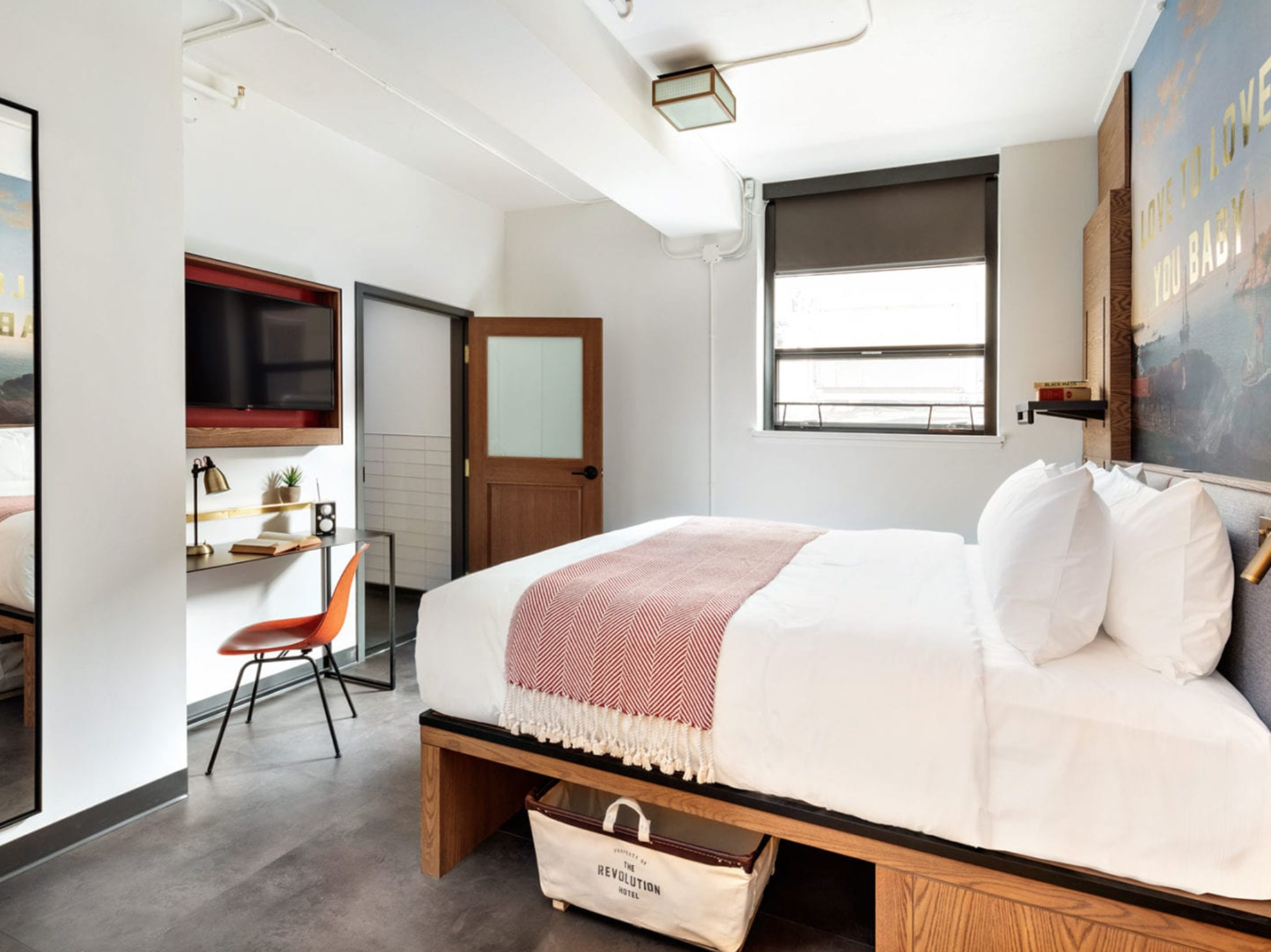 A room at the Revolution Hotel in Boston.