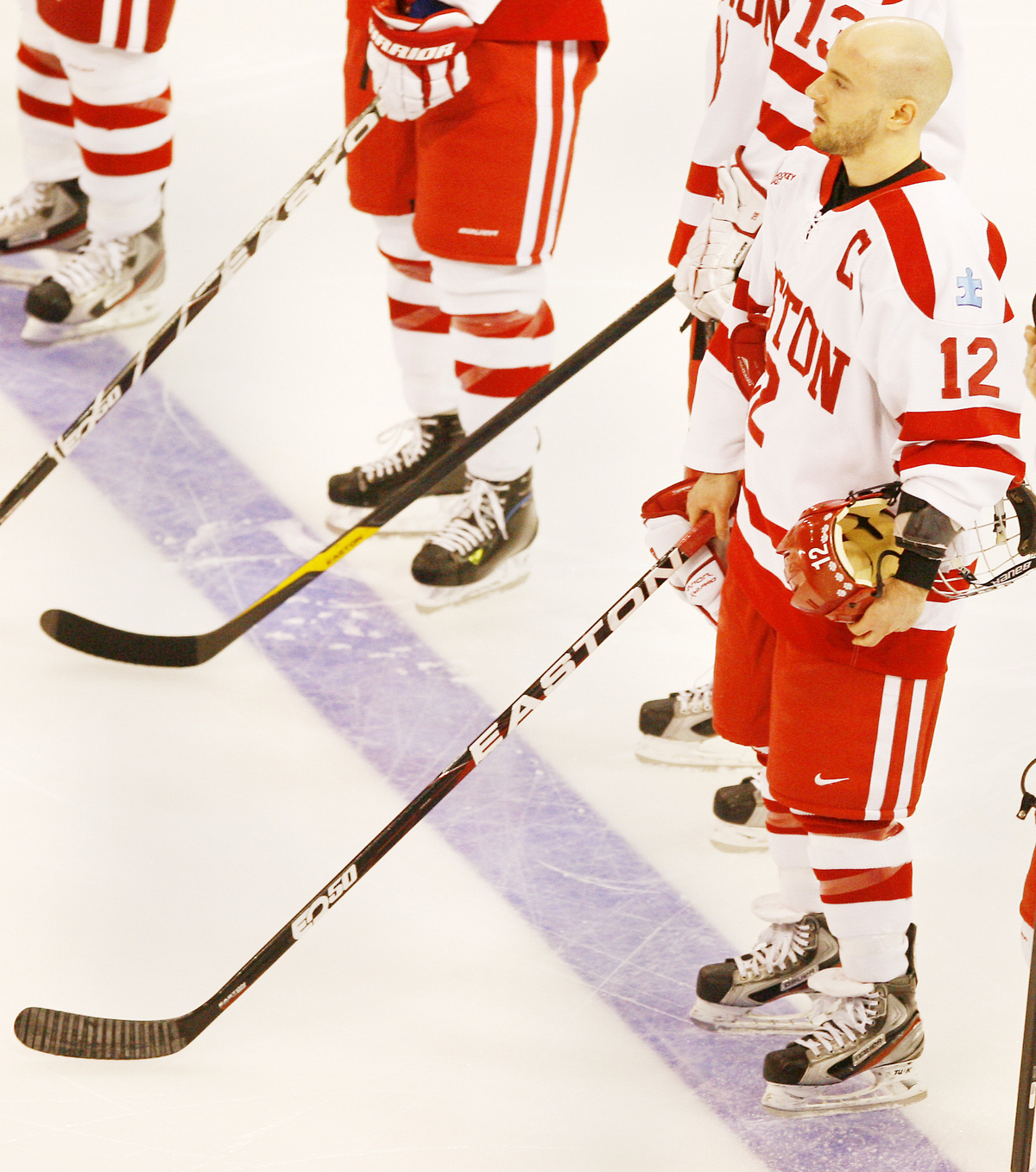 Captain Chris Connolly (12) has been helping BU toe the line since the loss of two of the team’s top players.