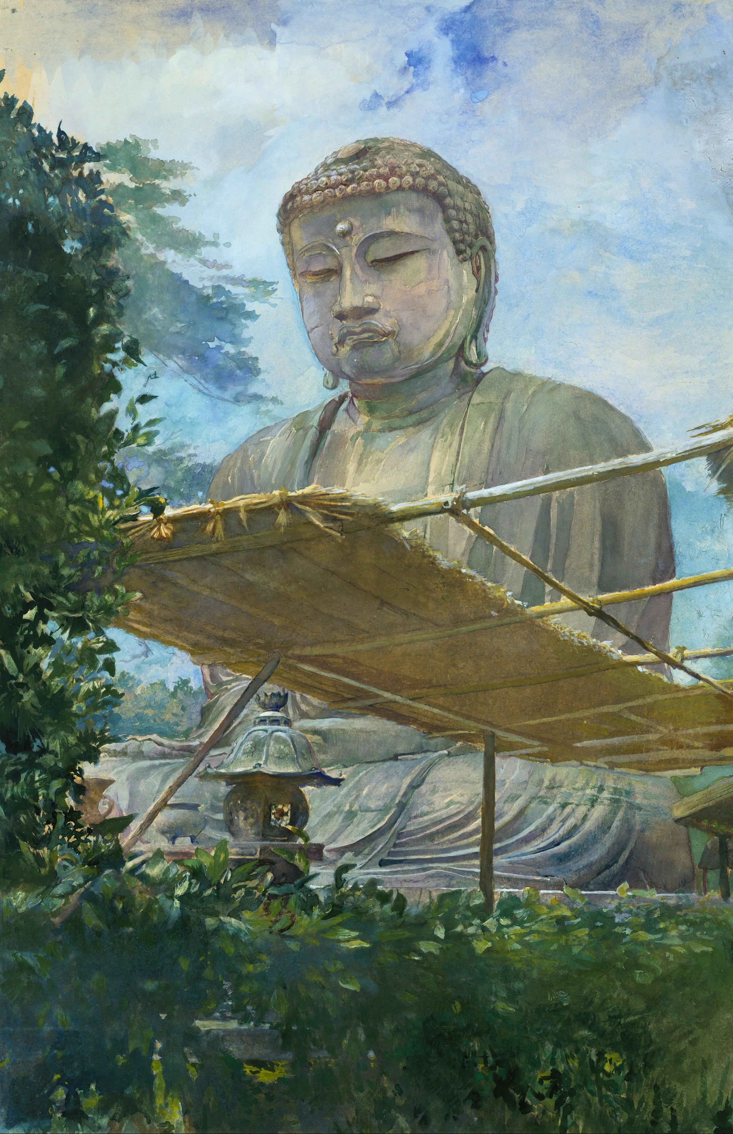 “The Great Statue of Amida Buddha at Kamakura”
