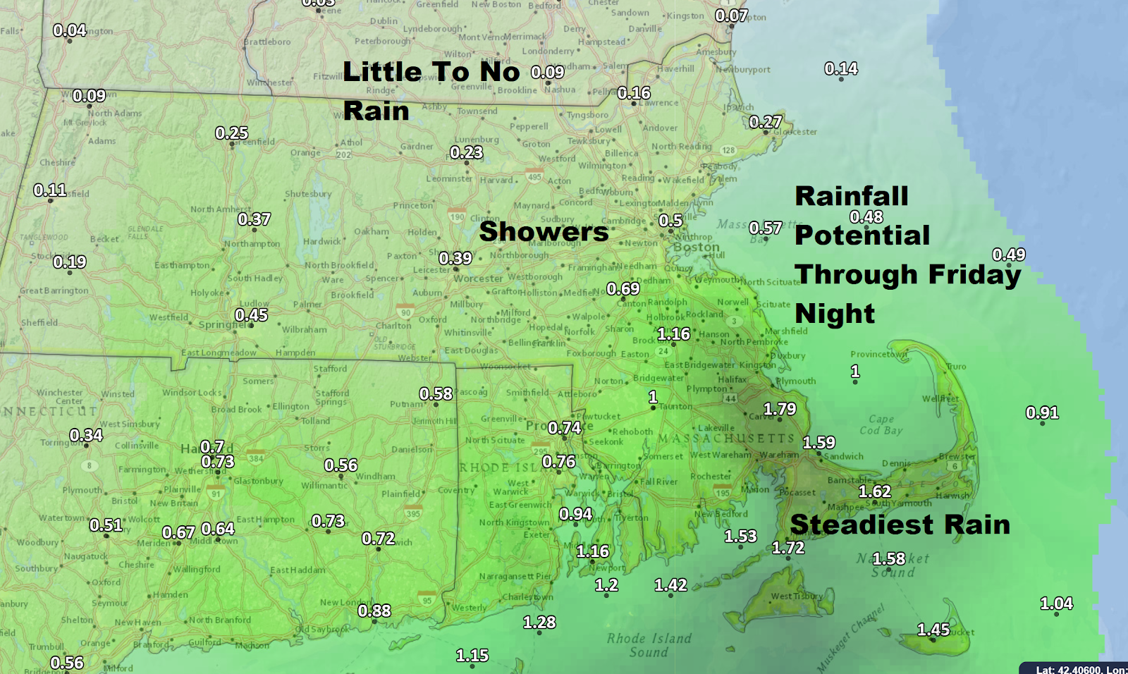 Here’s the weather forecast for Thursday night’s Patriots game and the