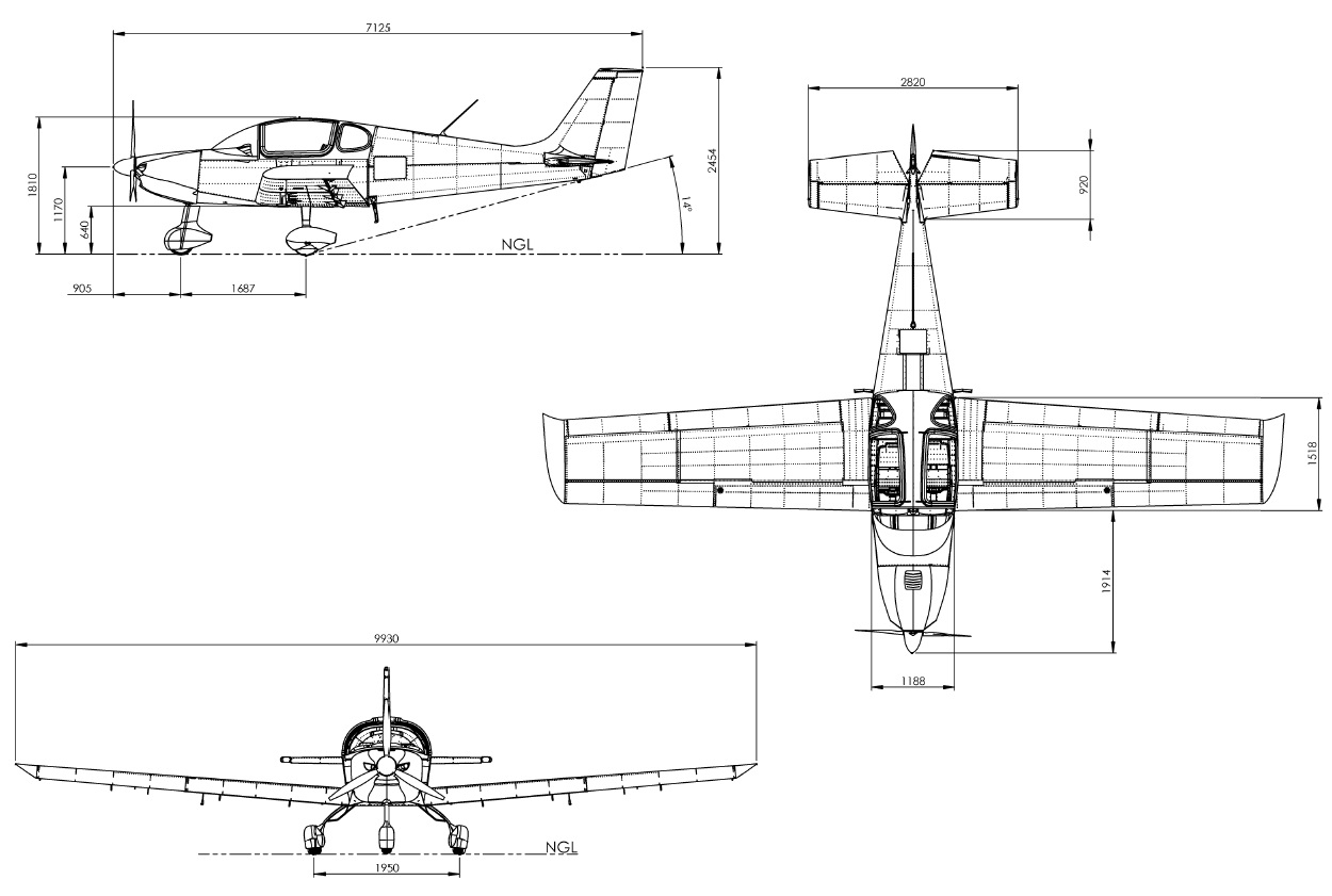 The original sketches of the plane Craig Maiman is building.