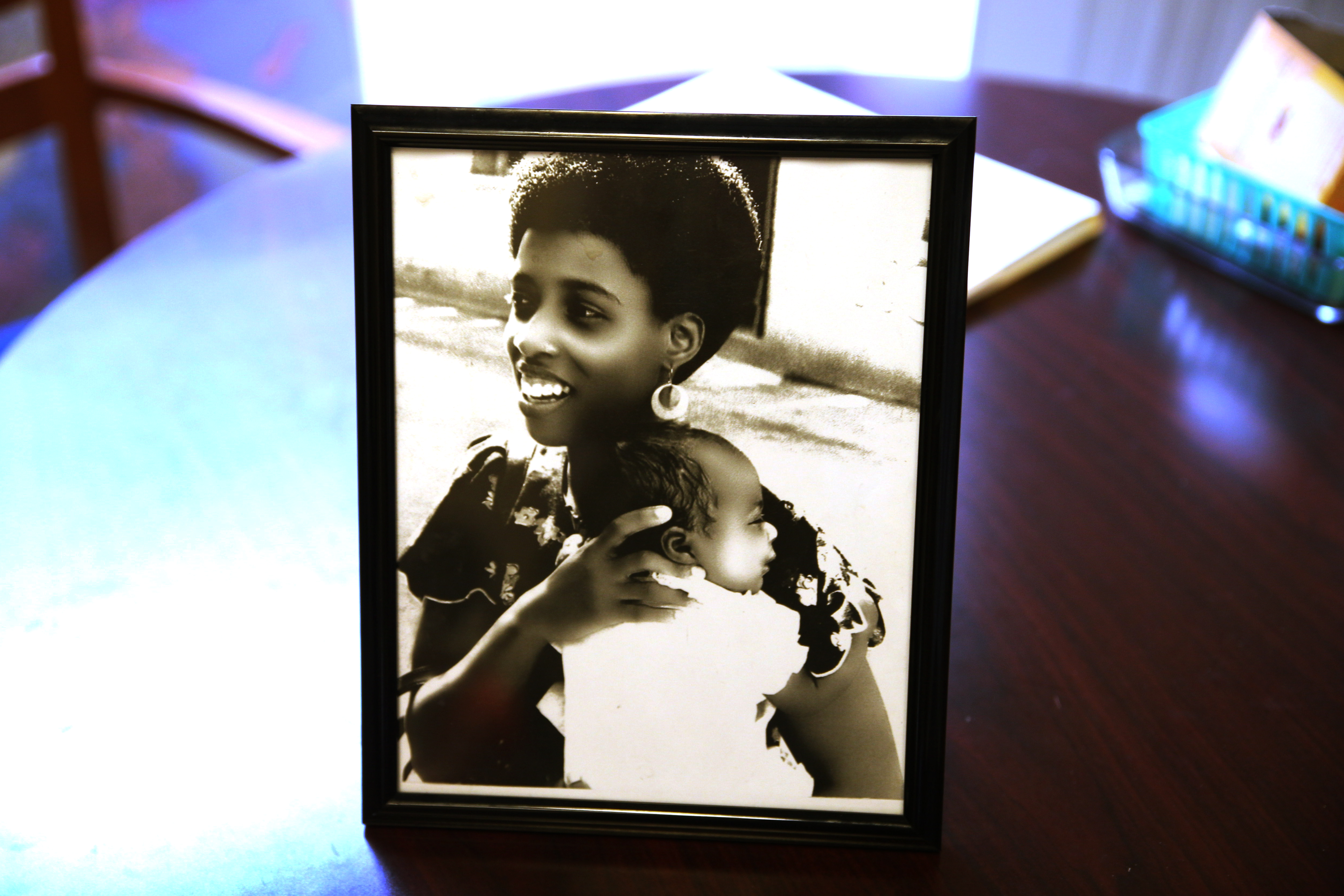 Ayanna Pressley's mother, Sandra Pressley, held Ayanna at 3-months-old at a tenants’ rights march in Chicago in 1974.