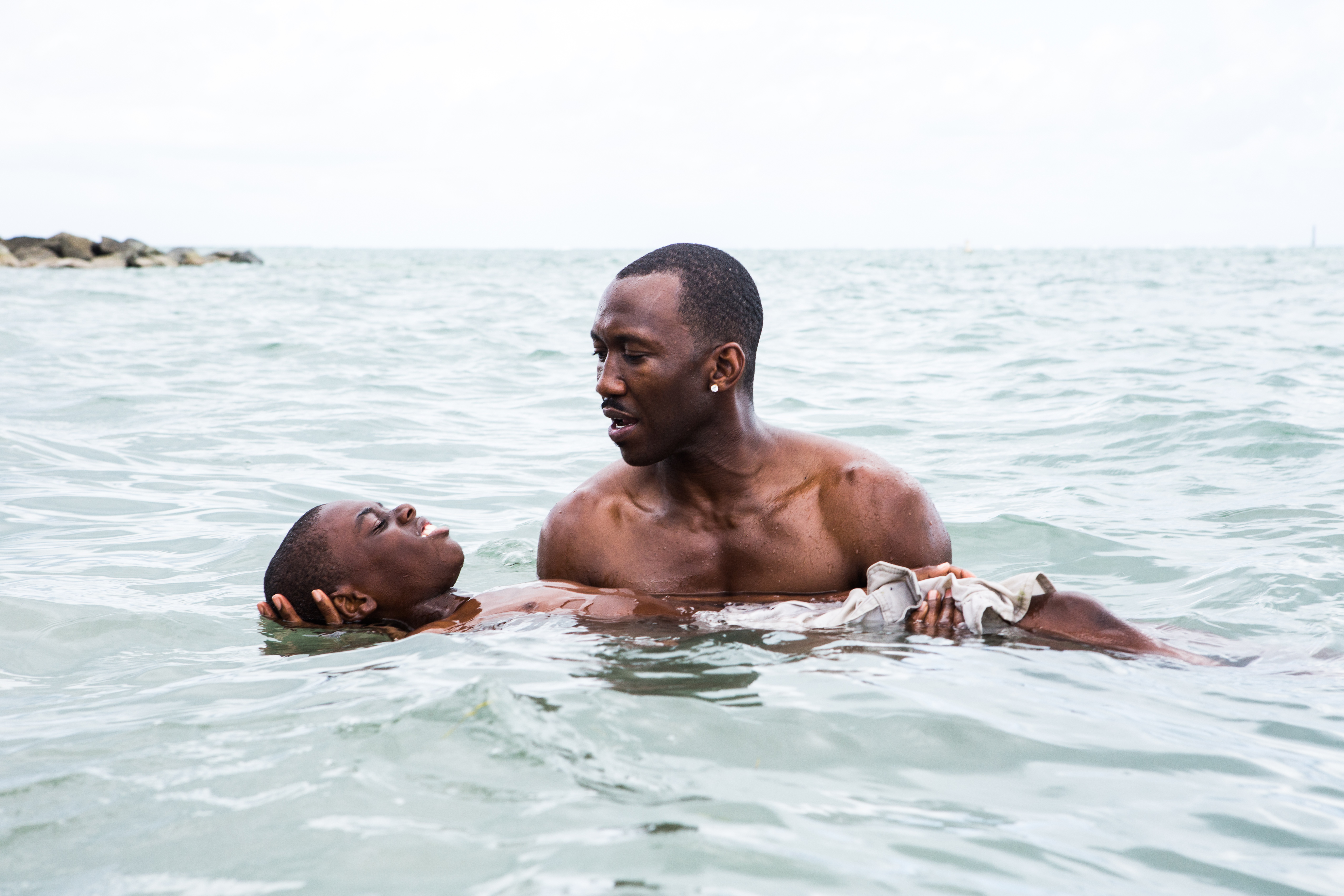 Alex Hibbert (left) and Mahershala Ali in "Moonlight."