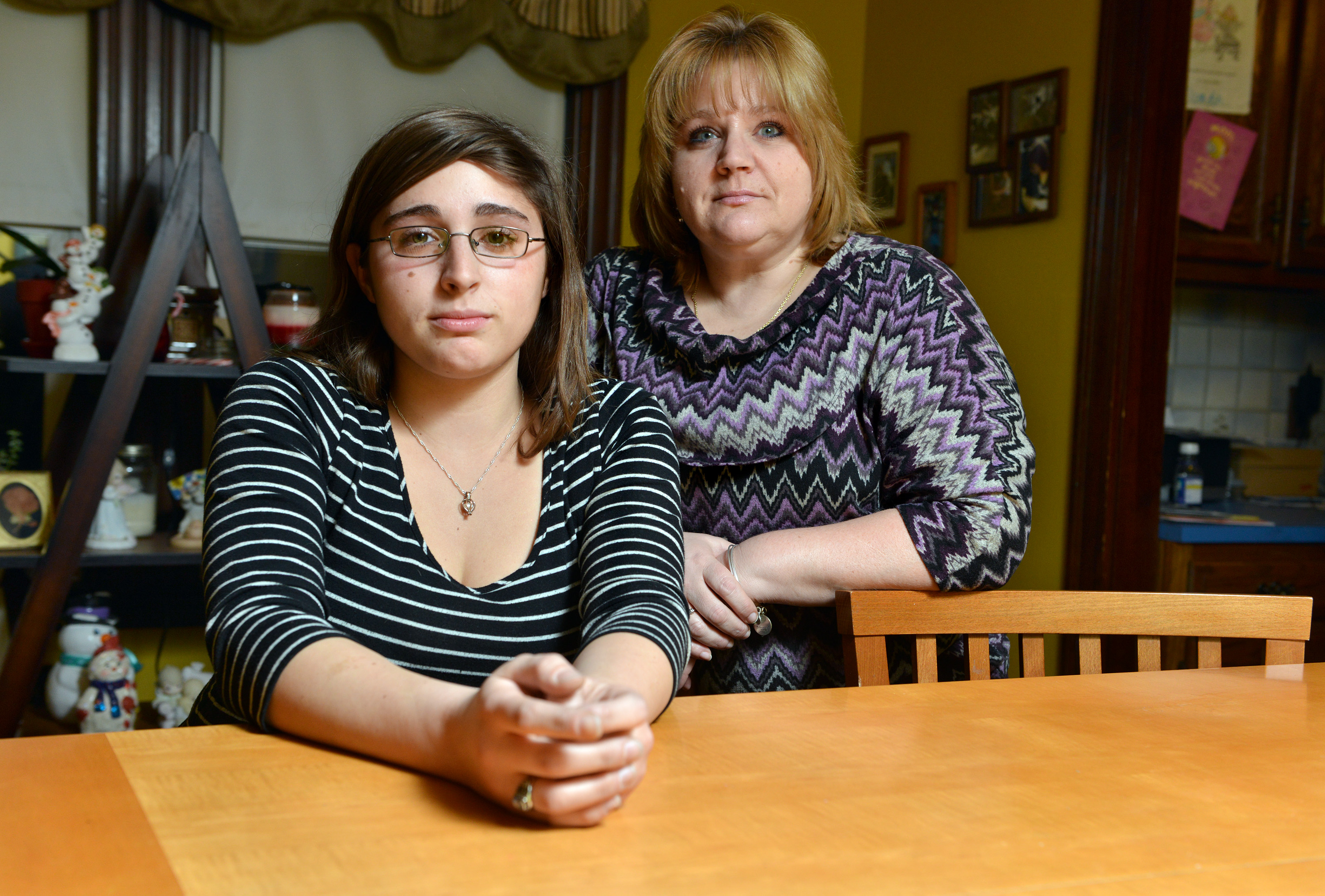 Megan Grossi, 17, a Mystic Valley Regional Charter School senior, and her mother, Carol Ann Desiderio-Grossi.