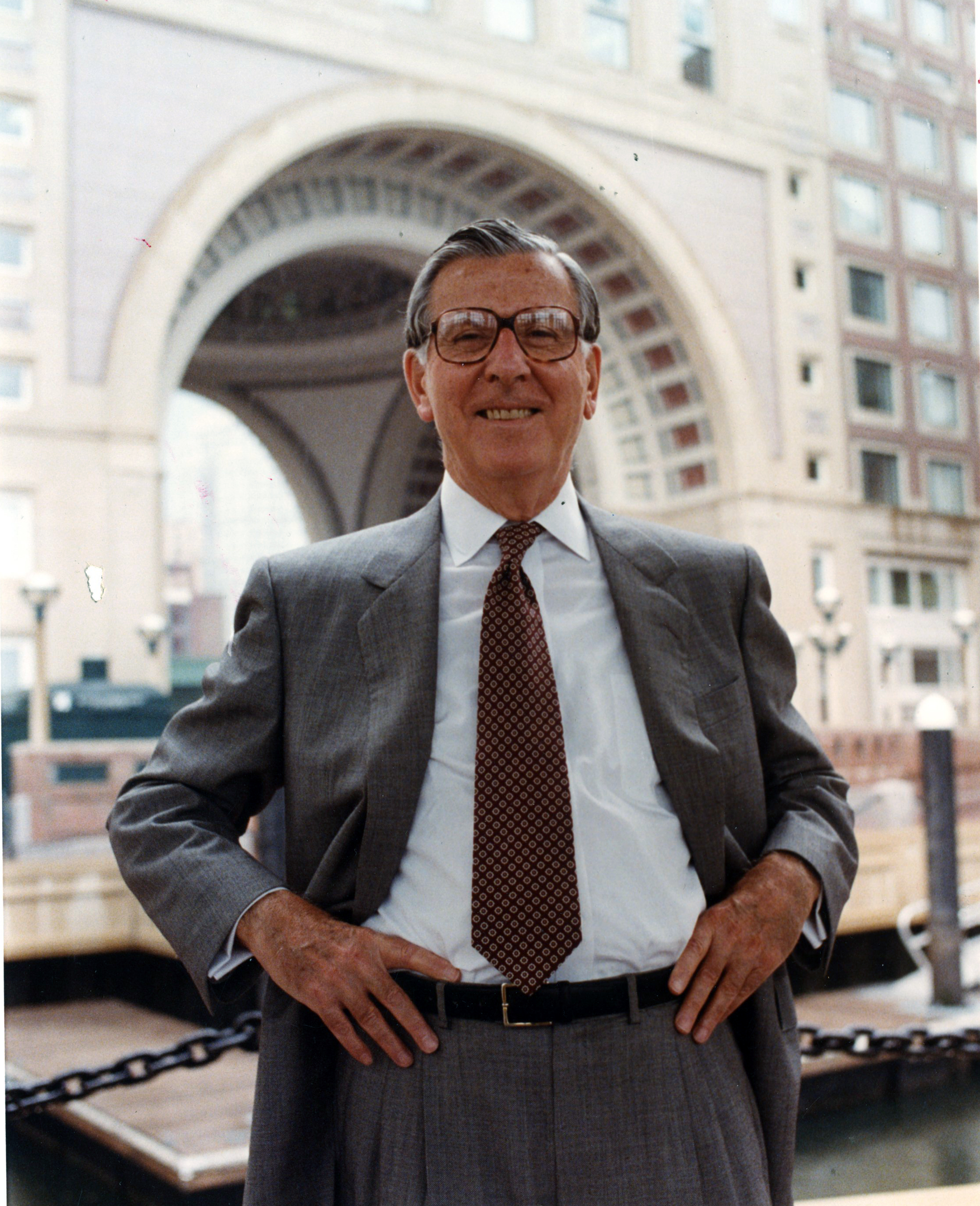Leventhal at Rowes Wharf in 1989.
