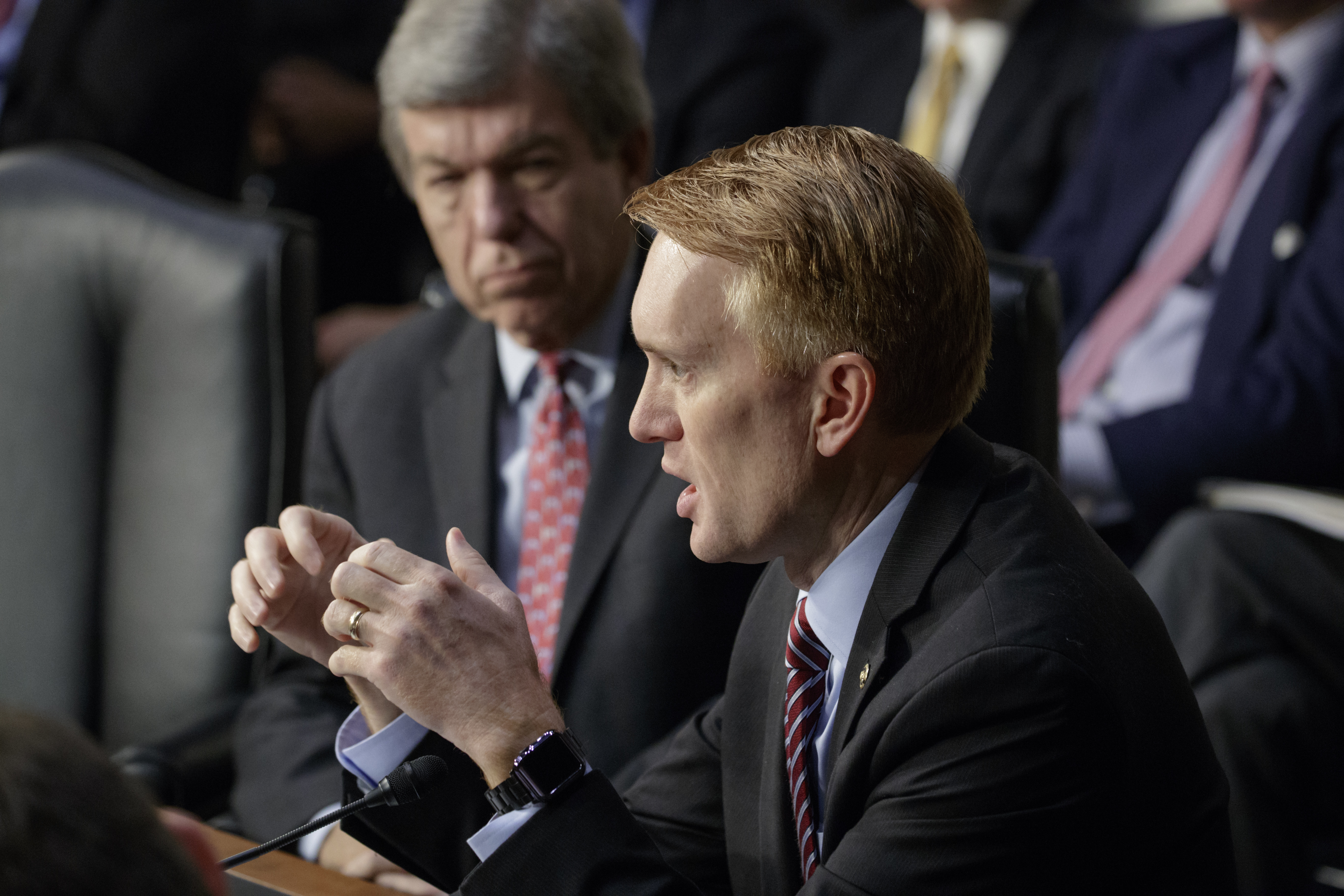 Senator James Lankford, at right, on Wednesday.