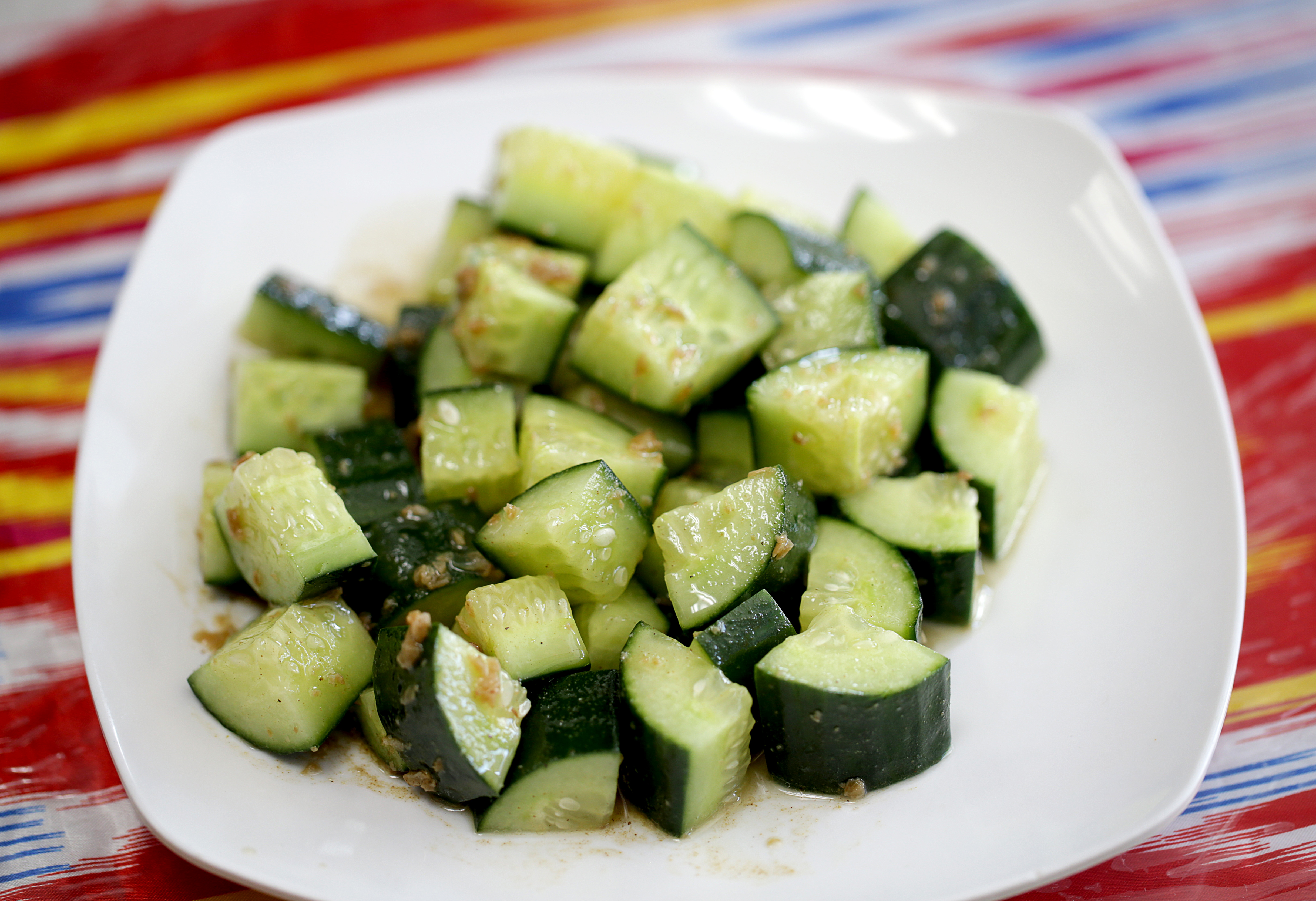 Cucumber salad at Silk Road.