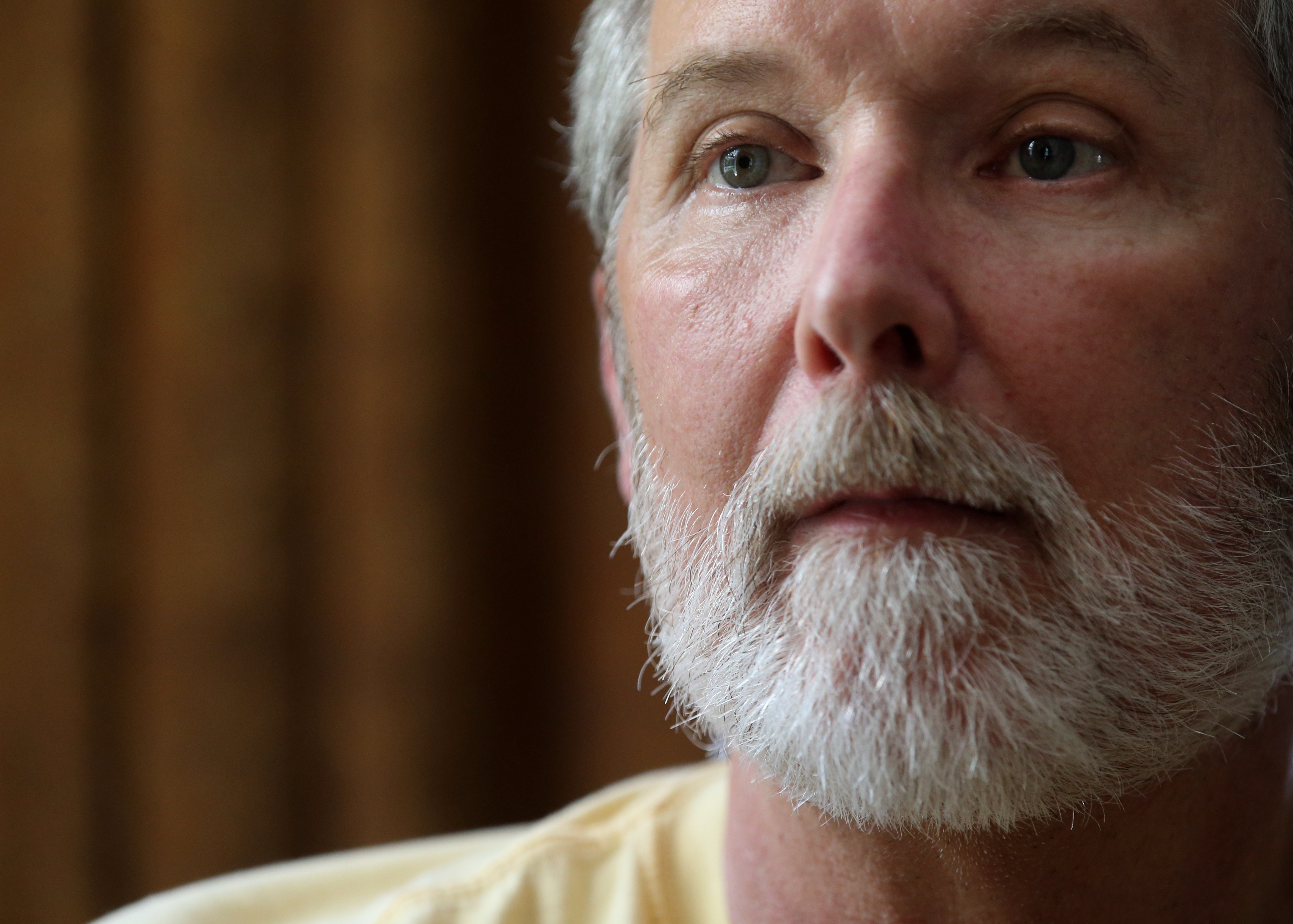 Frank Holden posed for a portrait at his New Hampshire home.