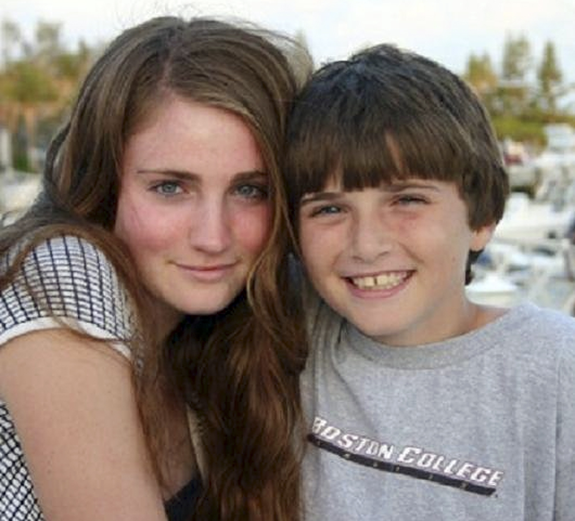 Photo released by the Keegan family shows Marina Keegan and her brother, Pierce, of Wayland.