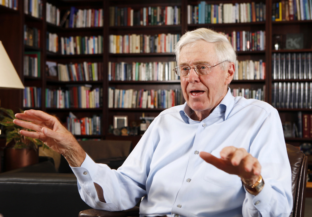 The political network run by the billionaire Koch brothers, Charles (above) and David, has pledged to spend millions of dollars to advance their vision for tax cuts.