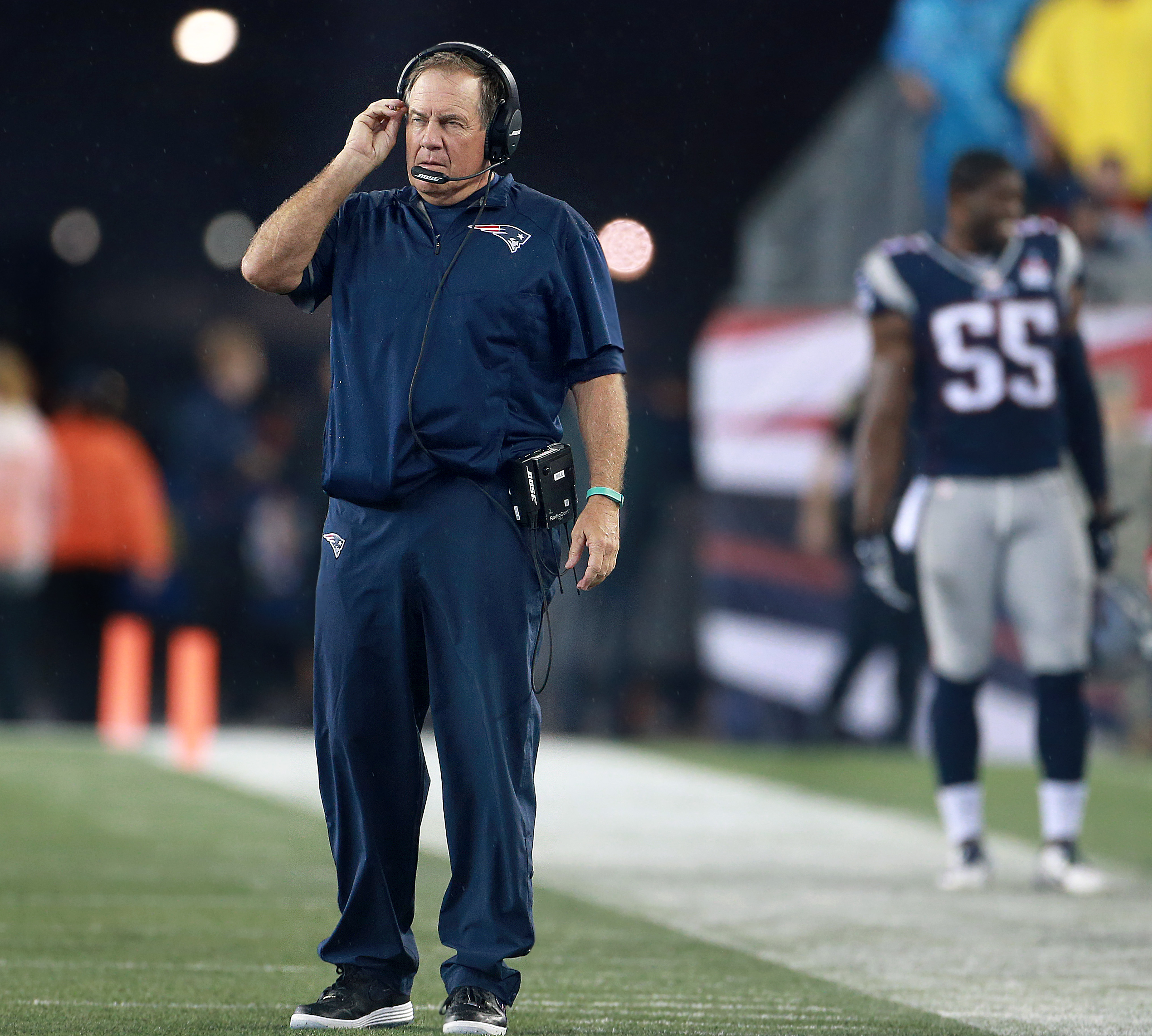 Bill Belichick said his team also had radio issues Thursday night.