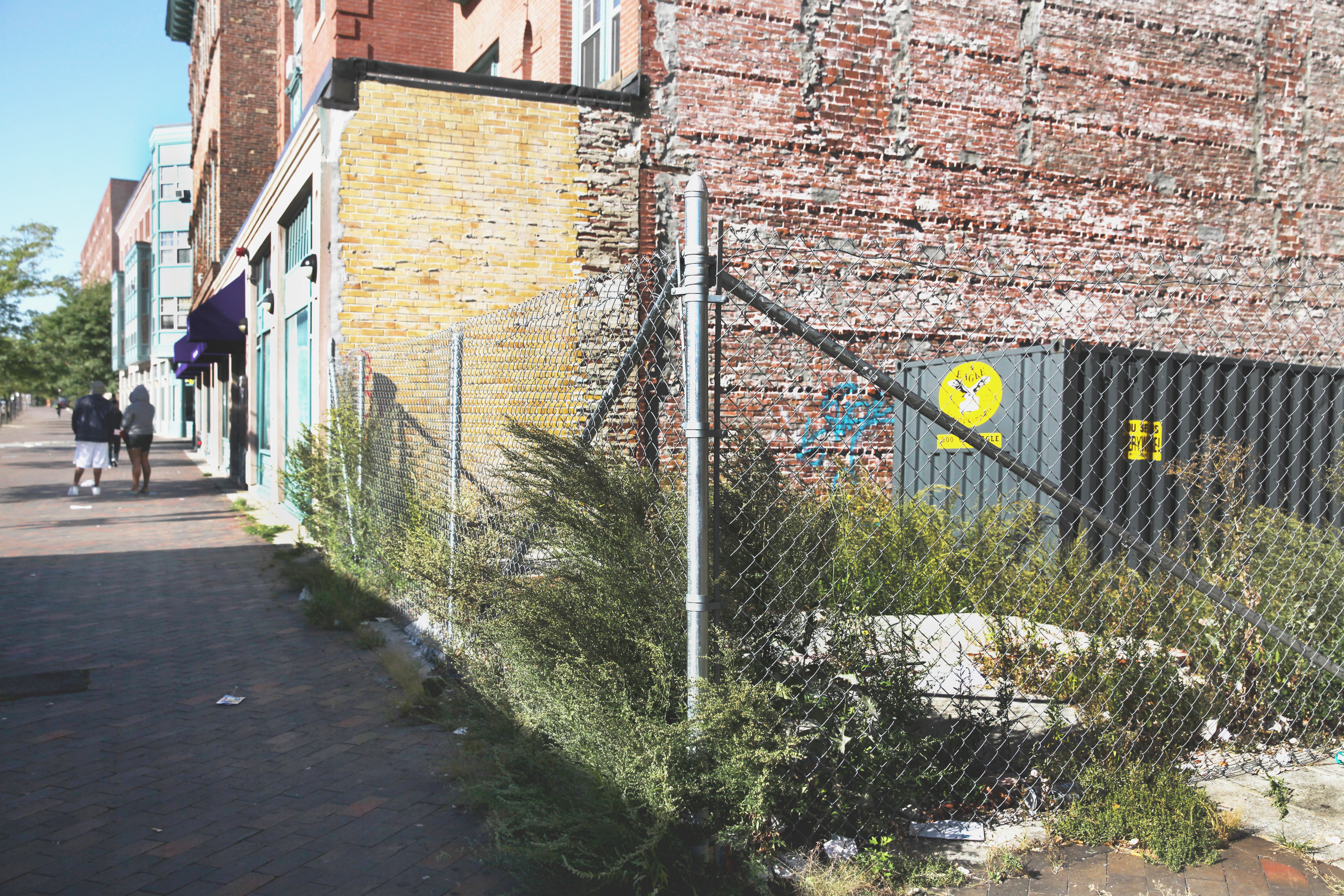 An empty lot adjacent to Hotel Alexandra.