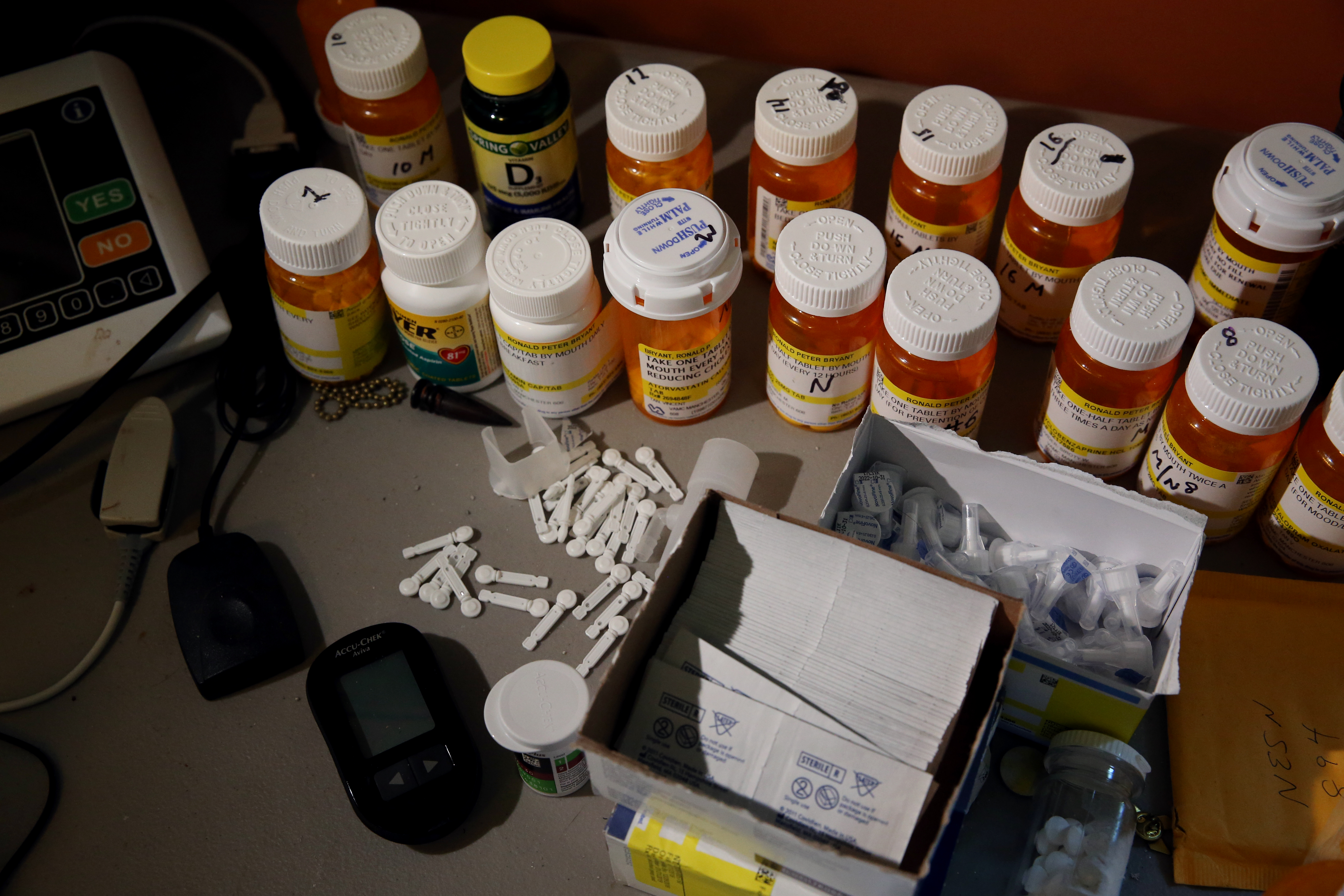 Ron said he takes 18 medications, including insulin, four times a day for his conditions.