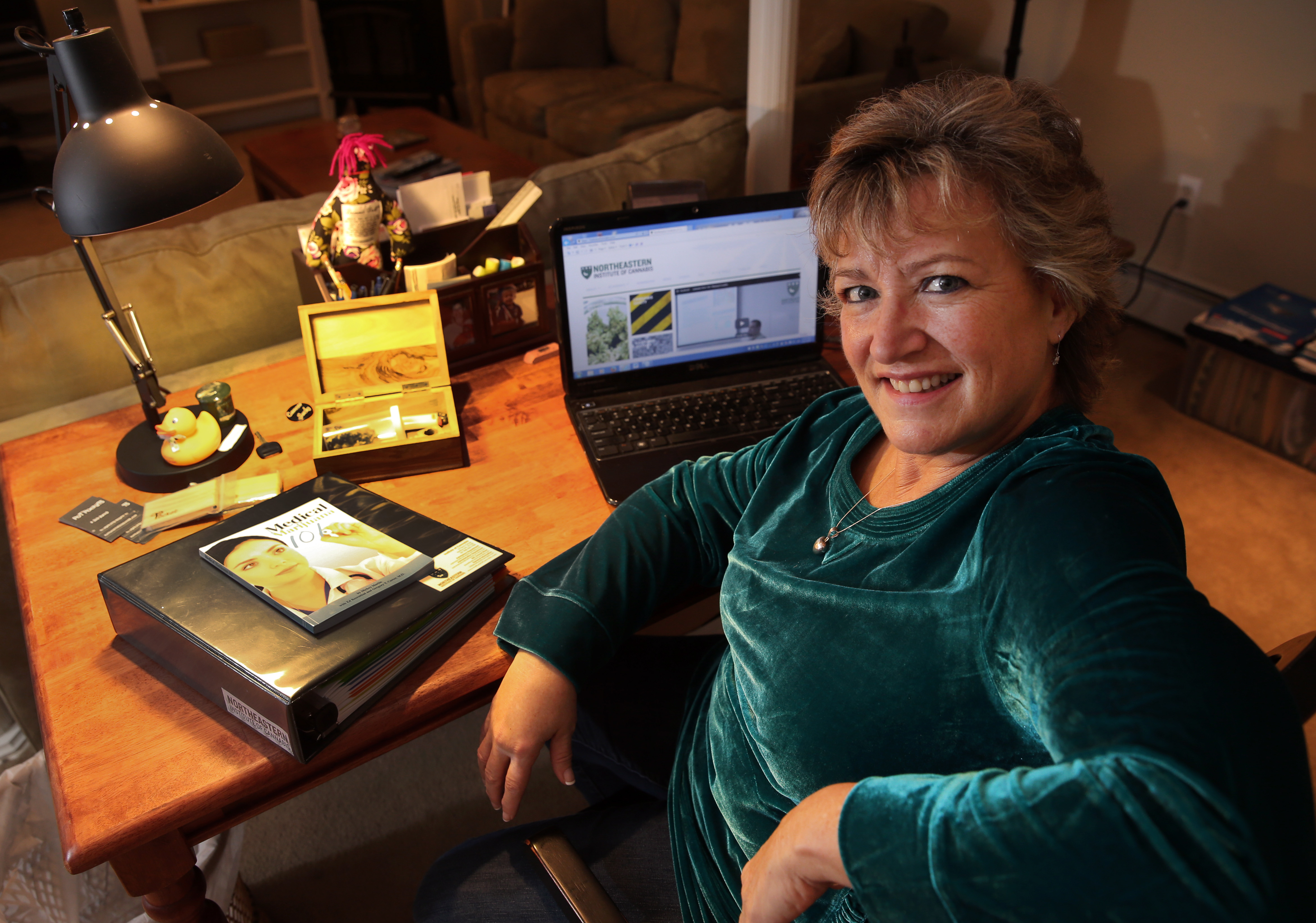 Jeanne Ficcardi-Sauro jumped at the chance to enroll in the Northeastern Institute of Cannabis.