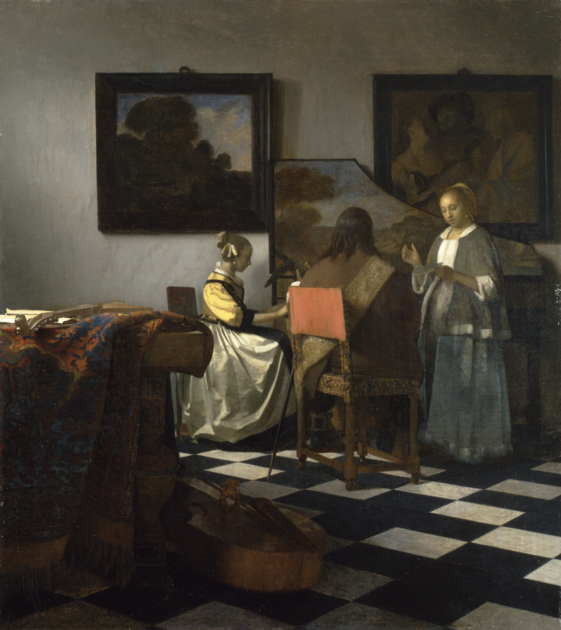 Johannes Vermeer's "The Concert," created circa 1665.