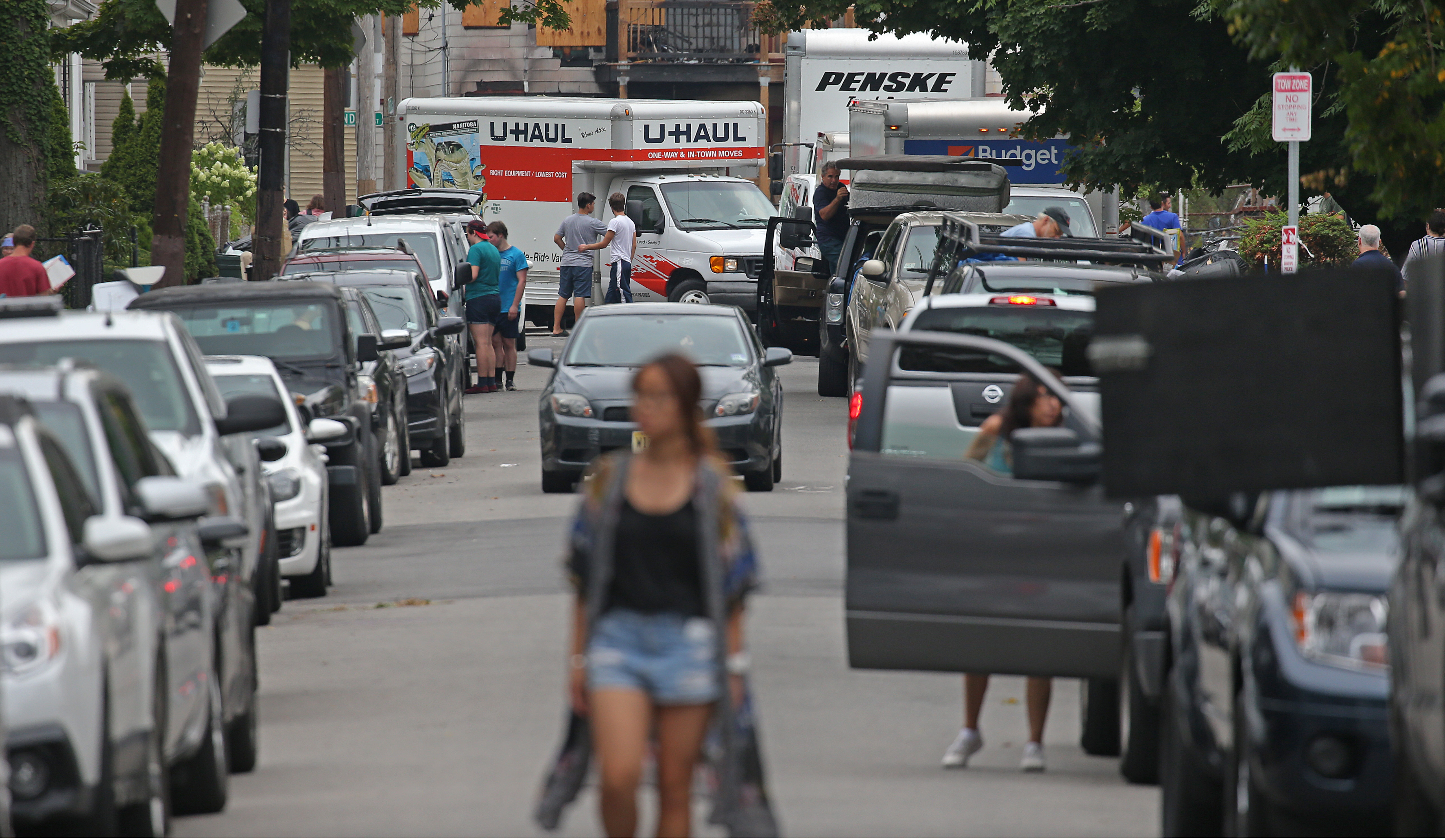 Movers kept busy on Wadsworth Street.