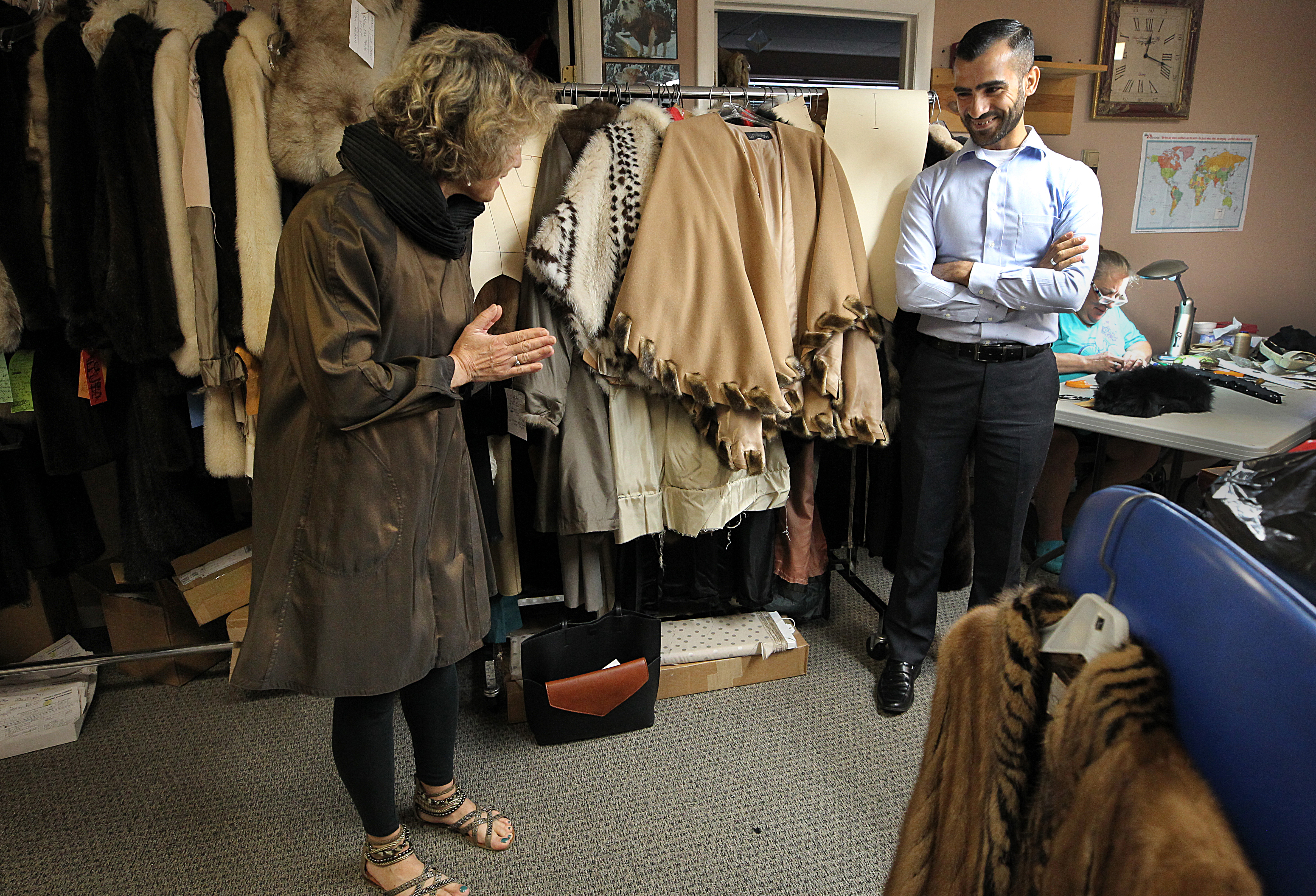 Abdulkader quickly took on a second job, turning old fur coats into linings for raincoats. He finished his first fur coat in the summer for customer Ellen Cohen Kaplan at Forever Fur.