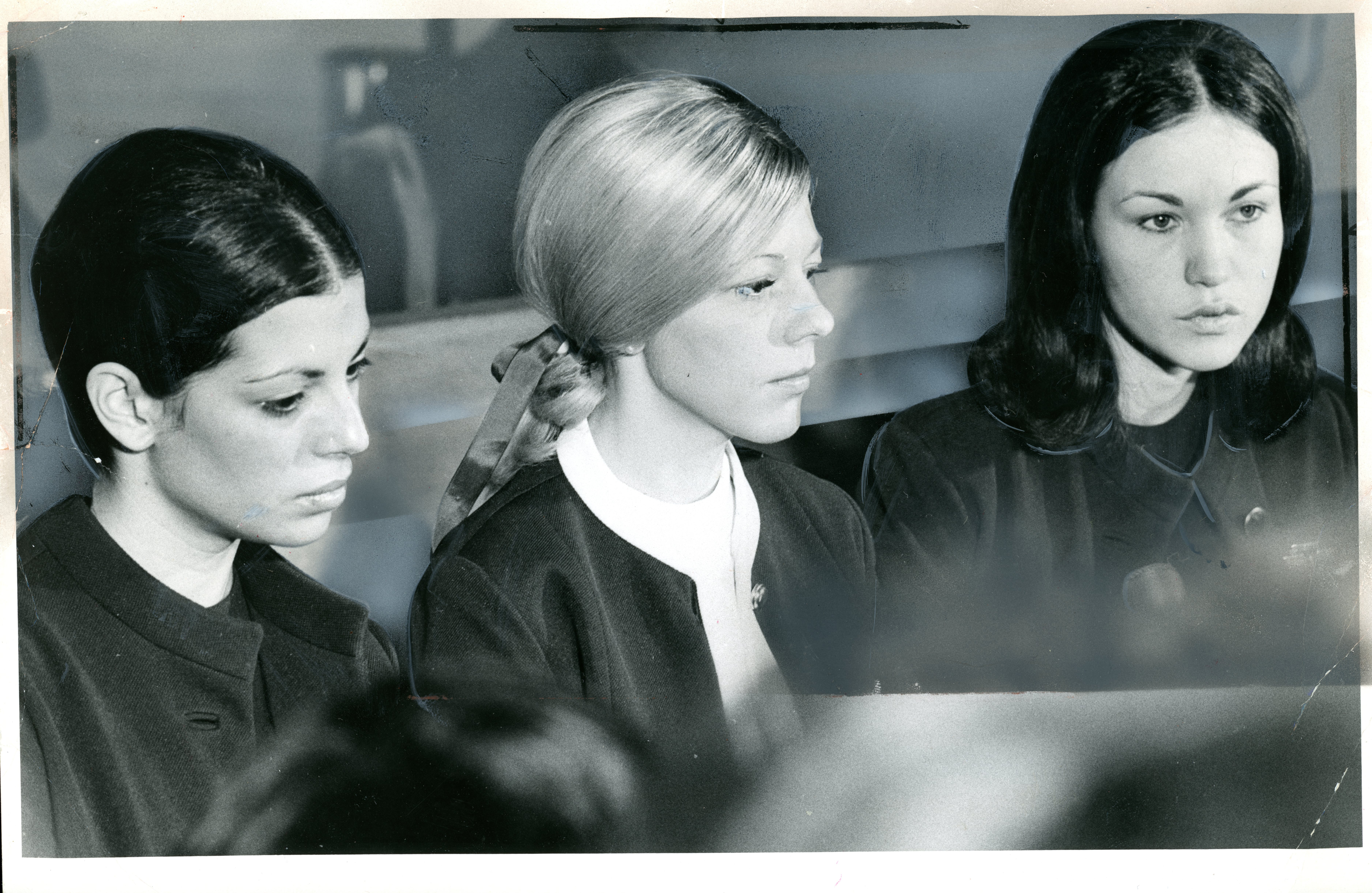 The three stewardesses on the flight were, from left, Arlene Albino, Christine Peterson, and Sandy Saltzer.