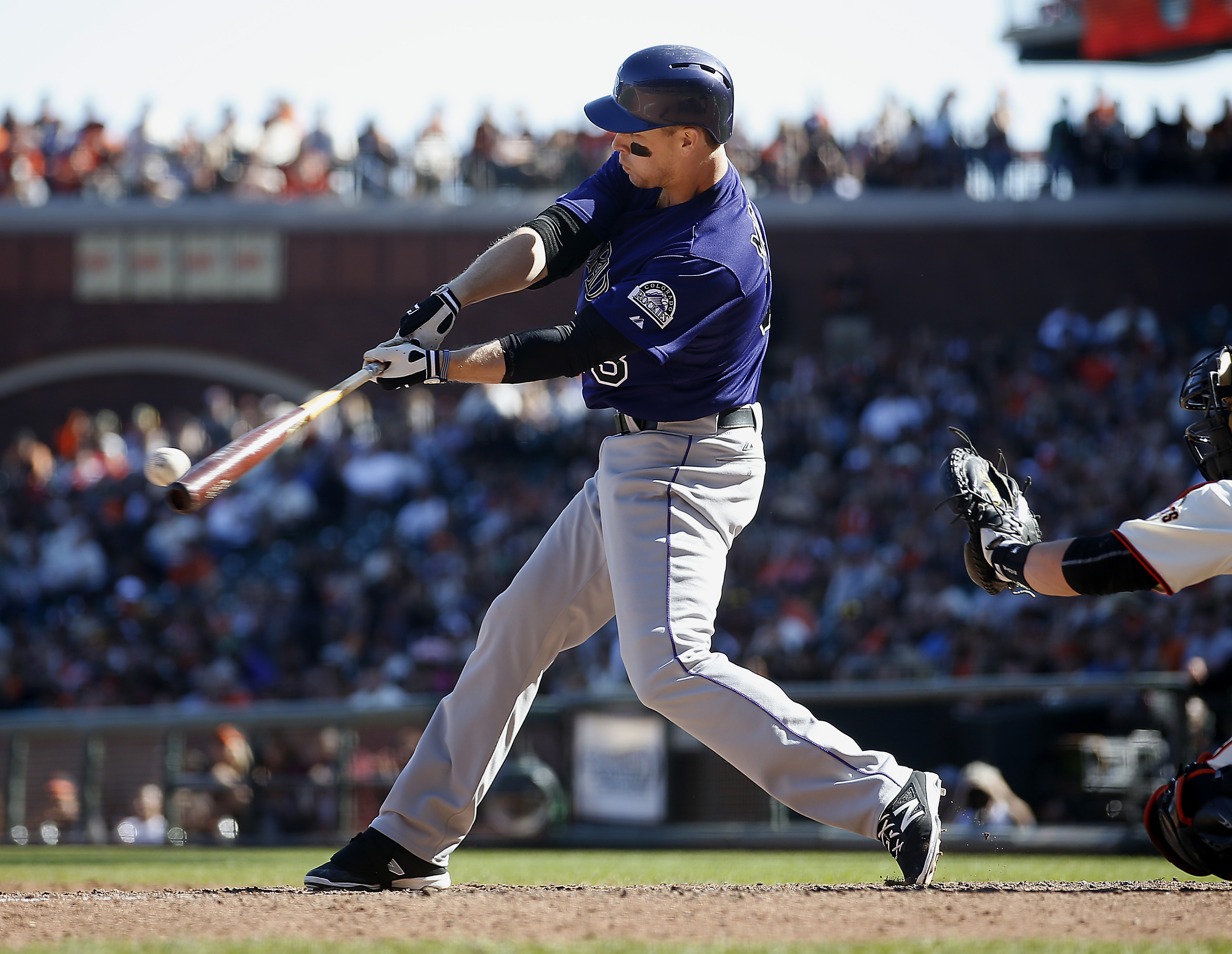 Justin Morneau batted .310 in 49 games last season with the Rockies.