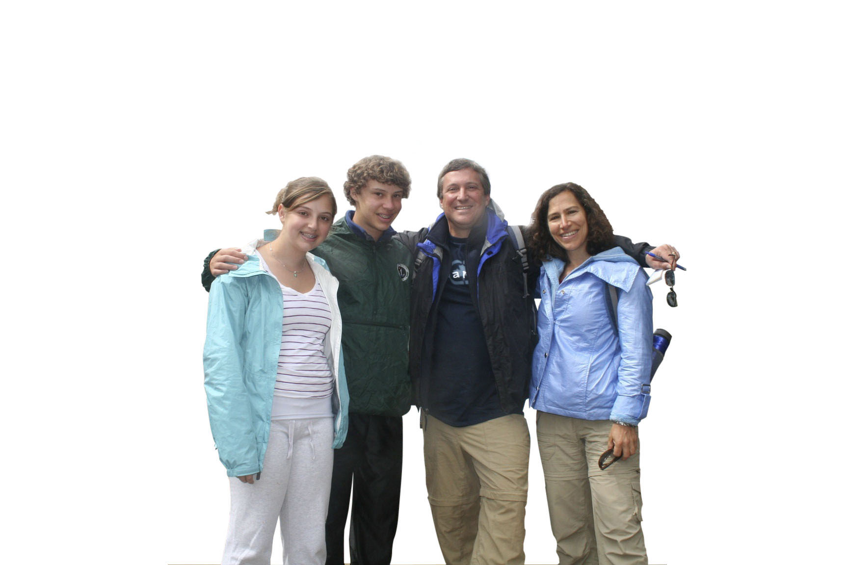 The author in a more serene scene with wife Lisa Leavitt and kids Melanie and Jake.
