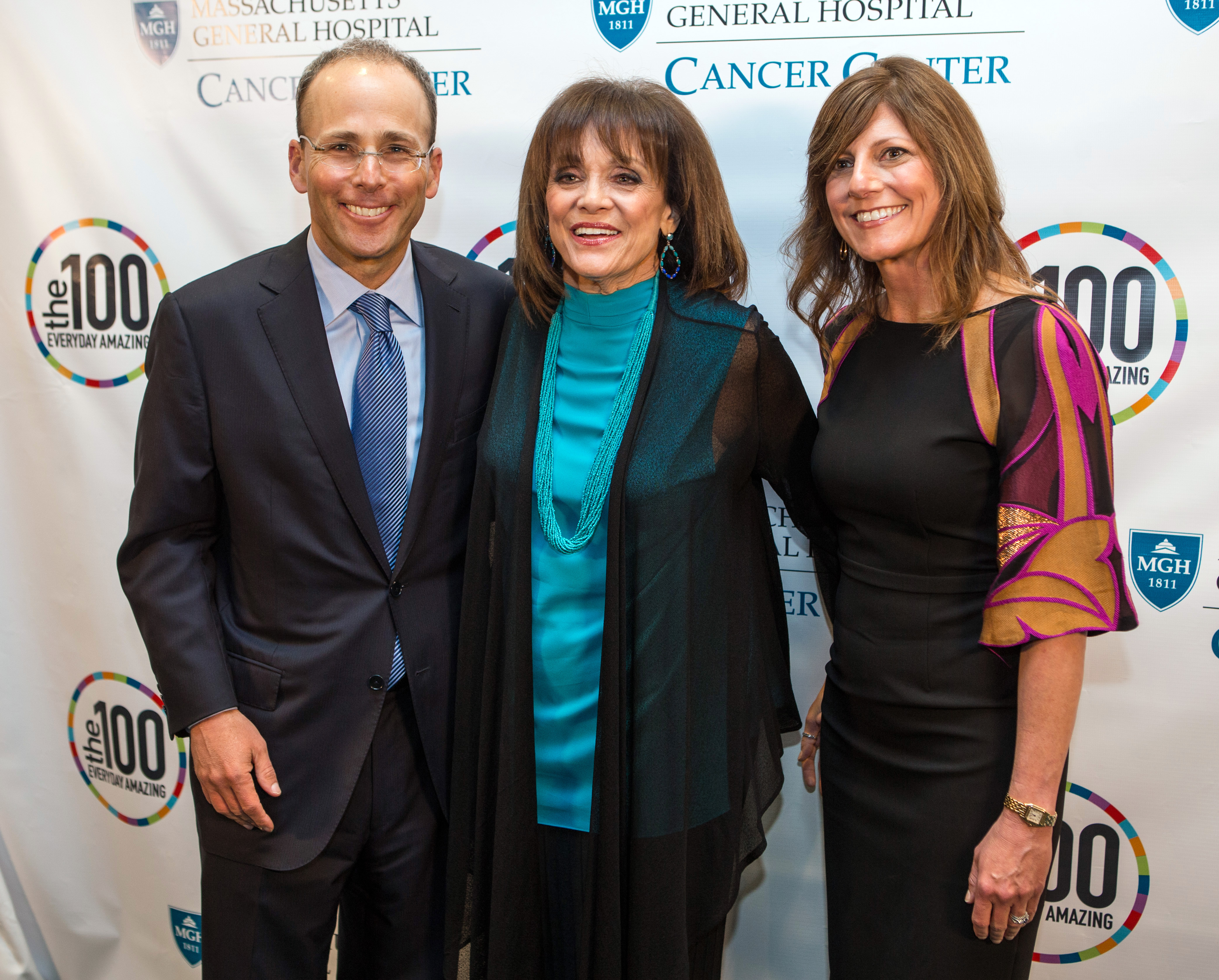 From left: Jonathan Kraft, Valerie Harper, and Patti Kraft.