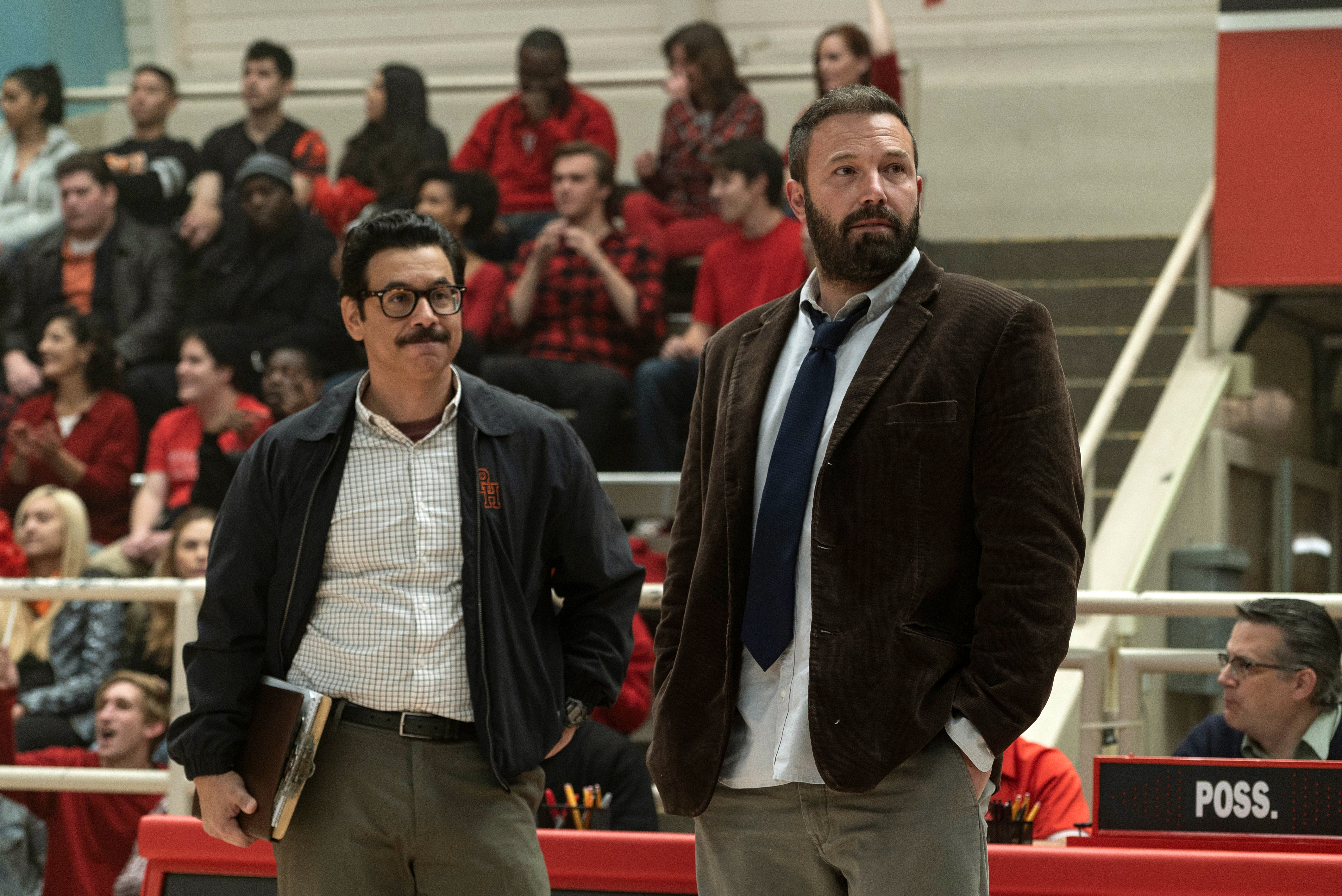 Al Madrigal and Ben Affleck in "The Way Back."