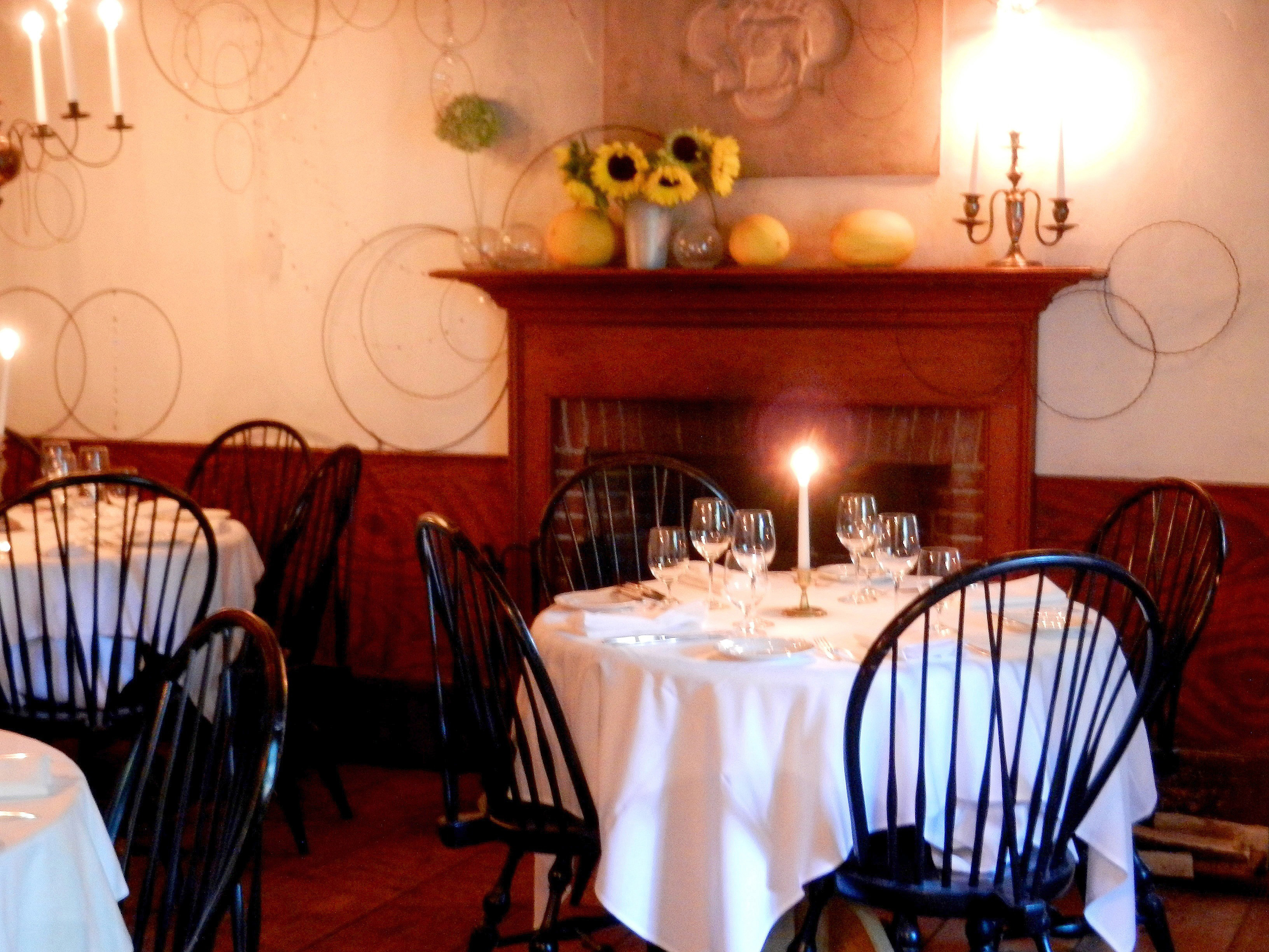 Candles and fireplaces provide the illumination for the dining rooms at the Old Inn on the Green in New Marlborough. (Old Inn on the Green)