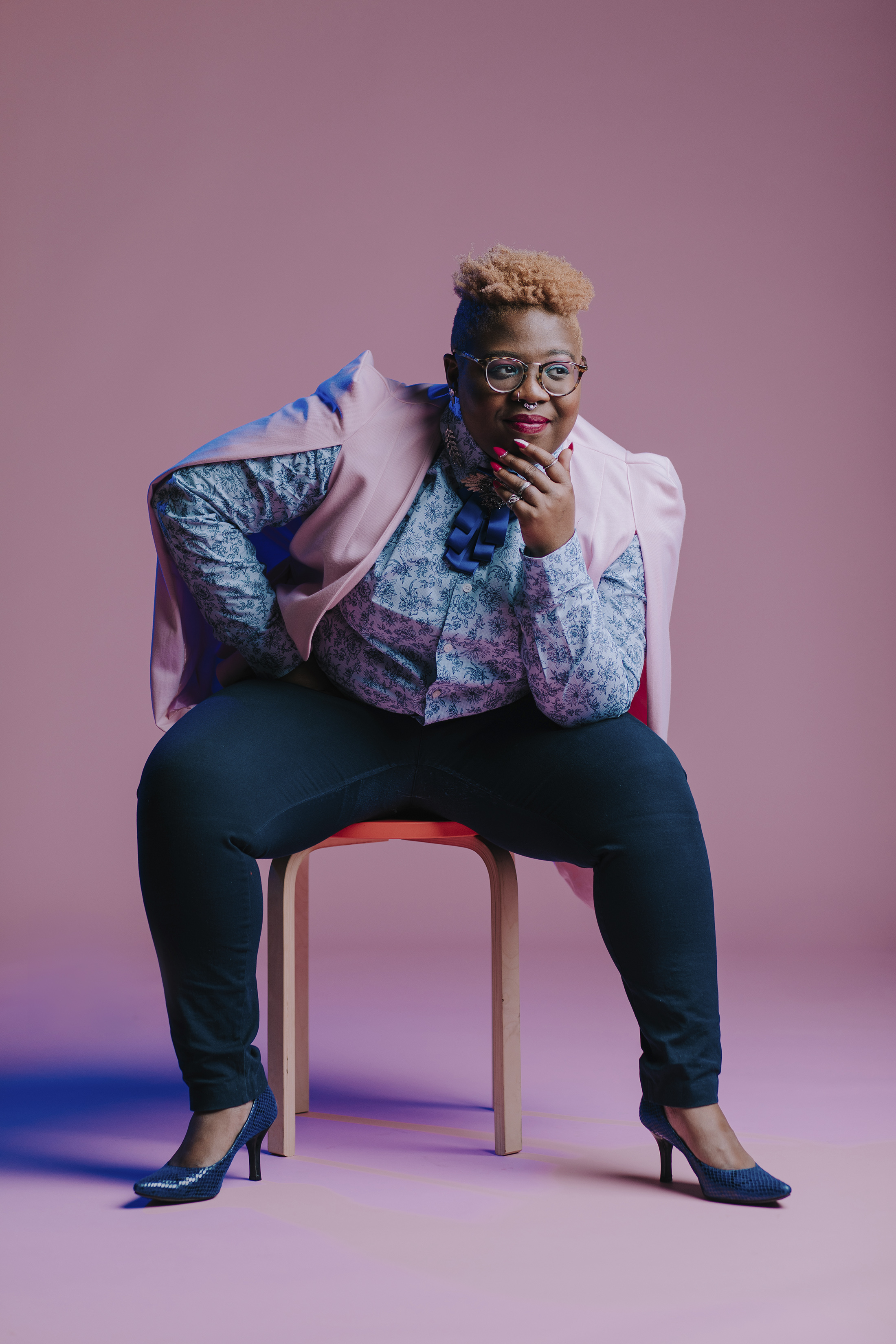 Tanekwah Hinds in a portrait by Ally Schmaling.