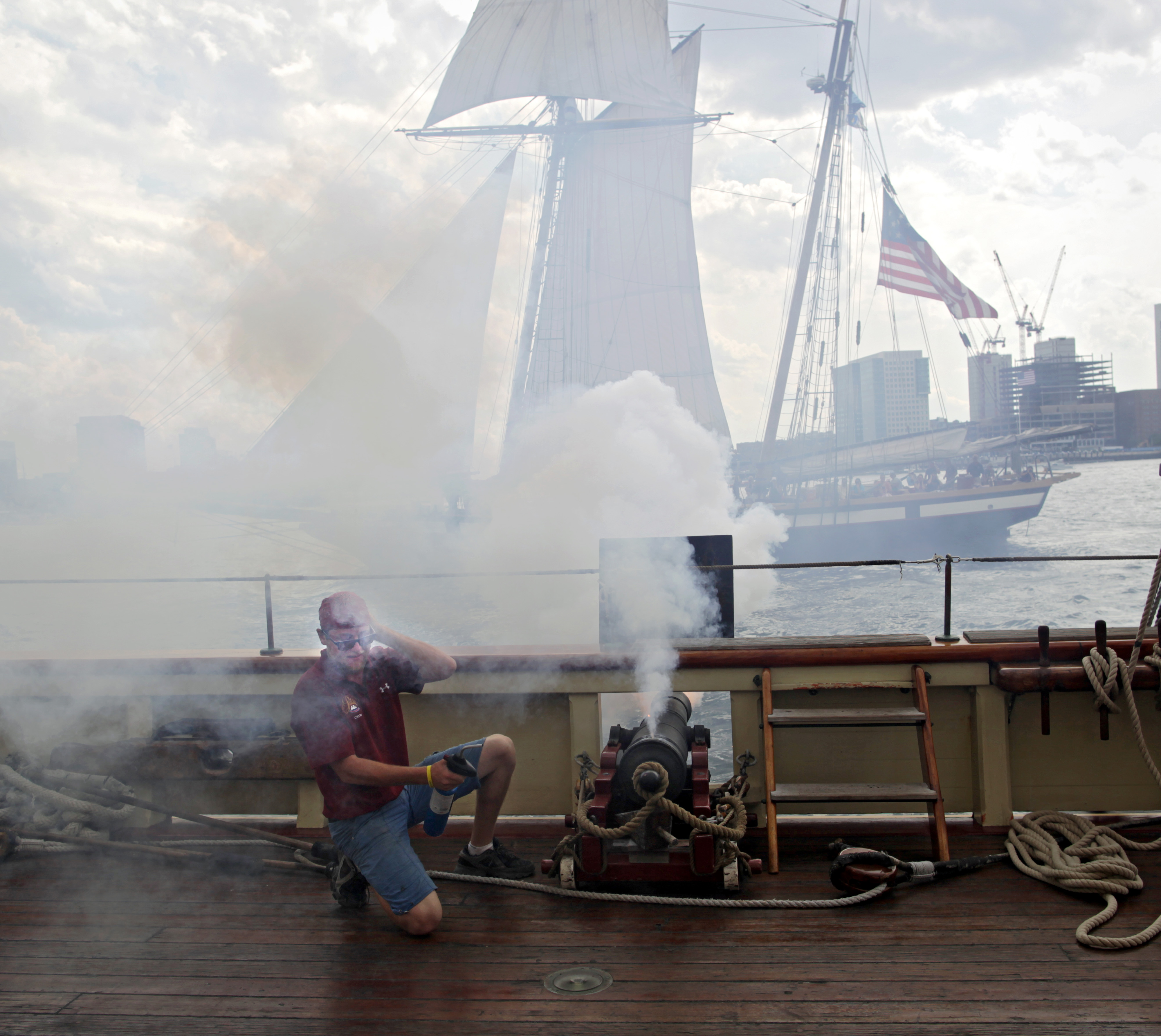 Pride of Baltimore II’s Frank Bell had Lynx in his sights Sunday.