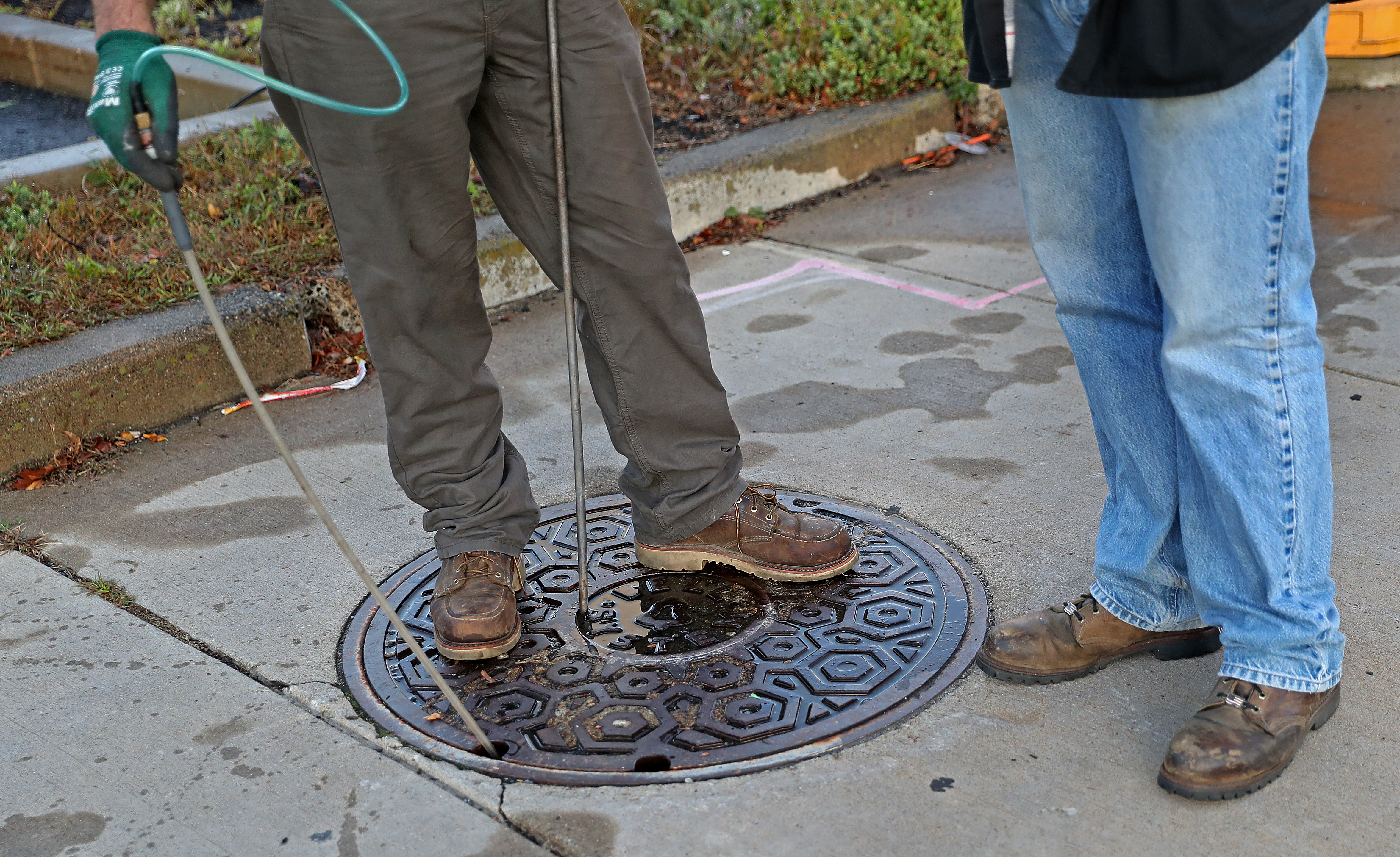 Officials checked for gas leak on South Broadway in Lawrence.