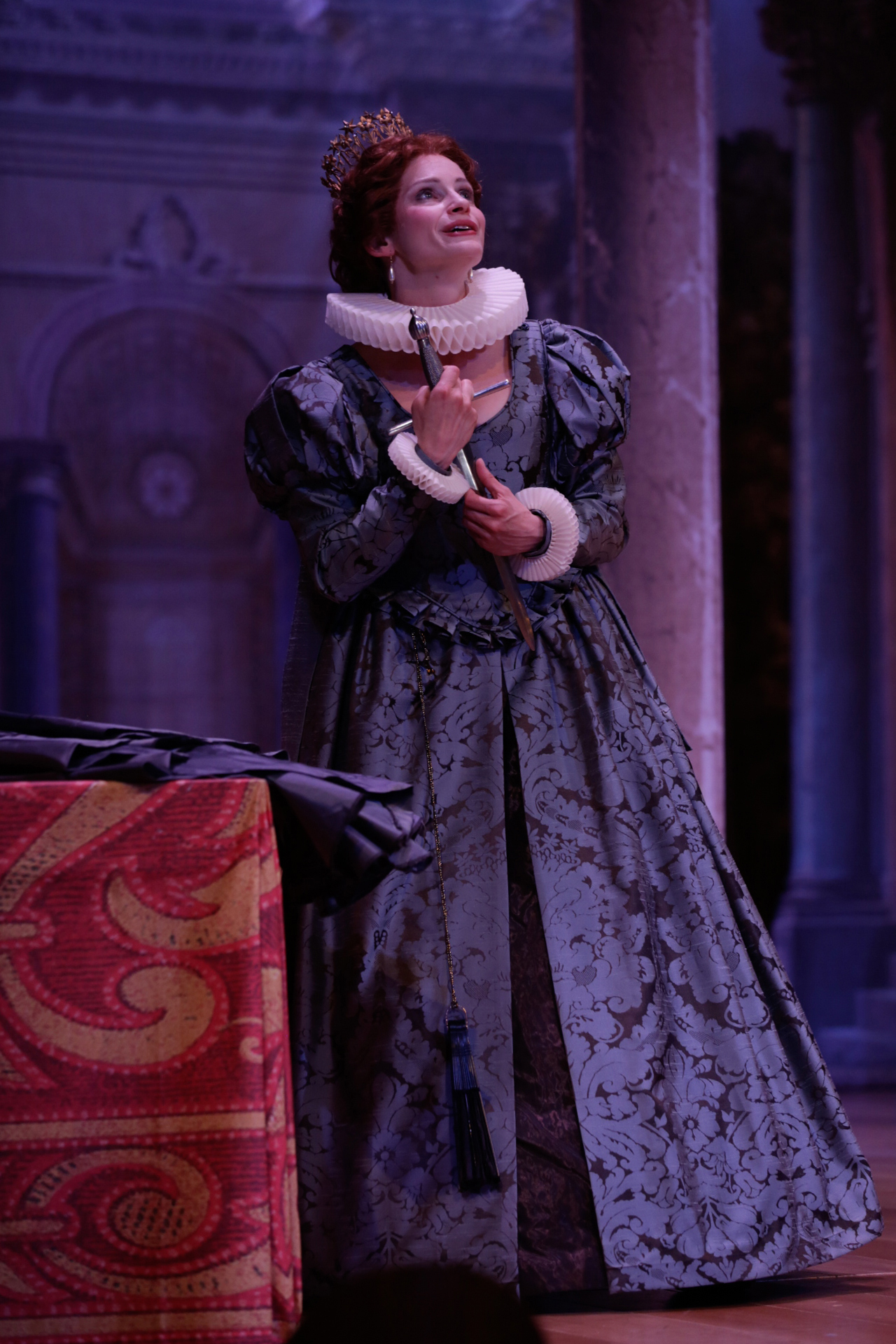 Ulrike Hofbauer singing the title role Sunday in the Boston Early Music Festival production of Handel’s first opera, “Almira,” the tale of an orphaned queen, at the Cutler Majestic Theatre.