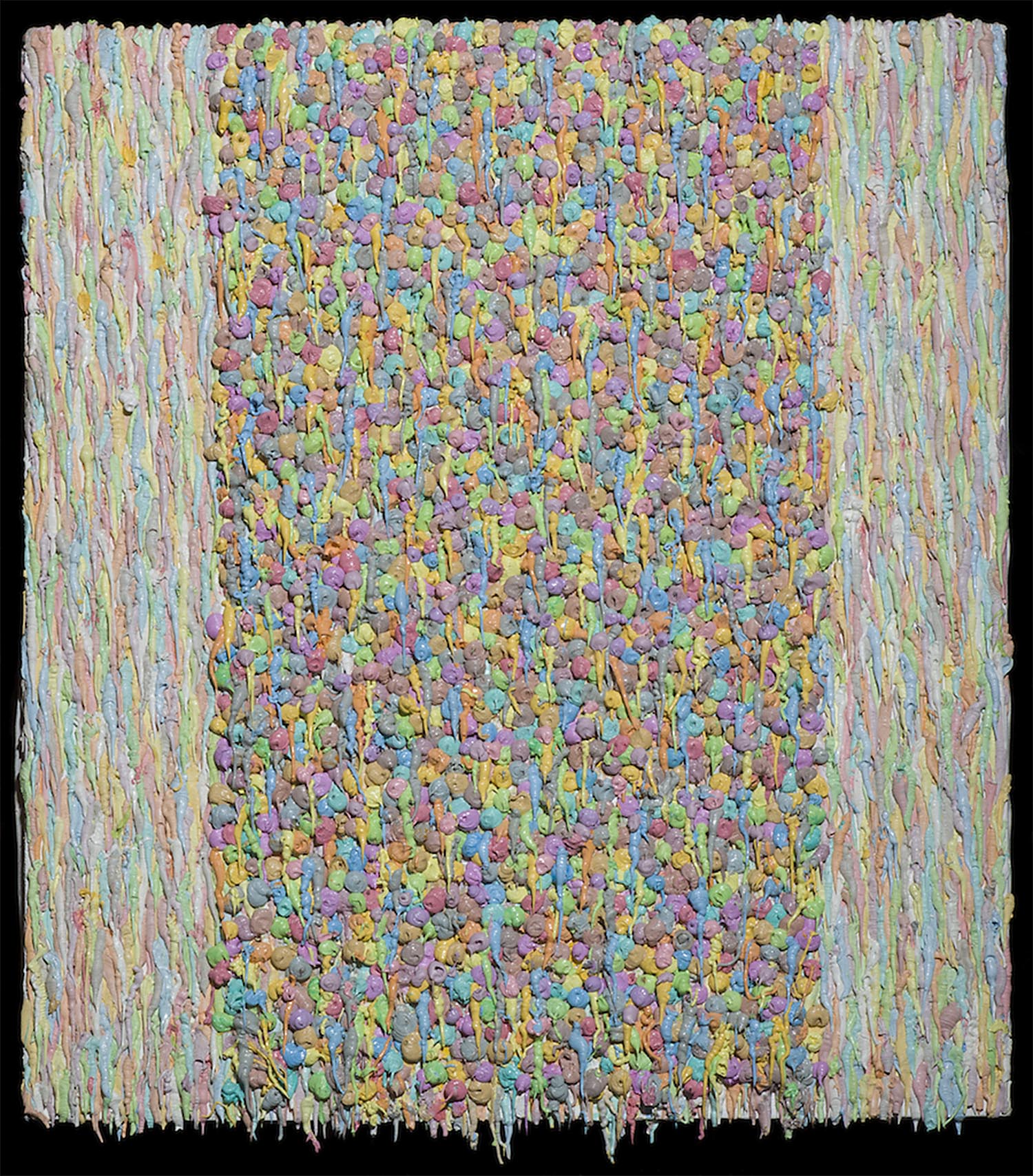 The candy-colored paint of Martin Mugar’s “#46,” at Bromfield Gallery.