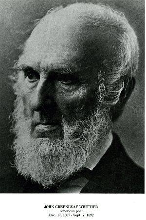 John Greenleaf Whittier, American poet.