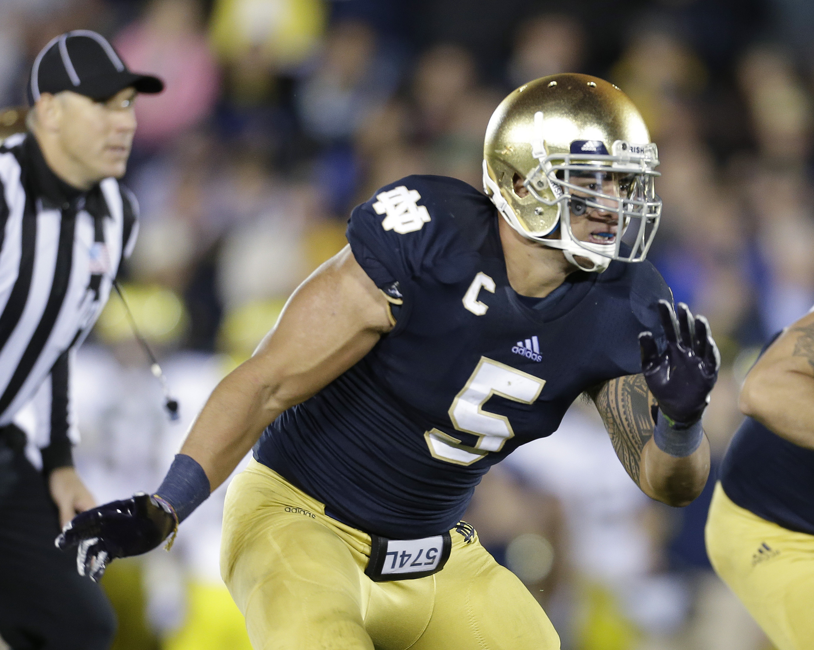 Linebacker Manti Te’o has 87 tackles this season, nearly twice as many as any of his Notre Dame teammates.
