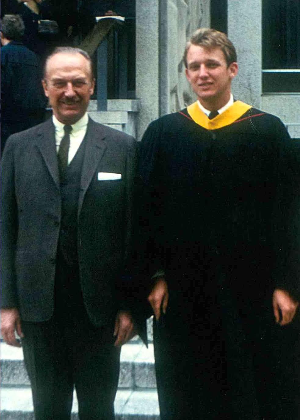 Fred and Donald Trump after Donald Trump’s graduation from the Wharton School in 1968.