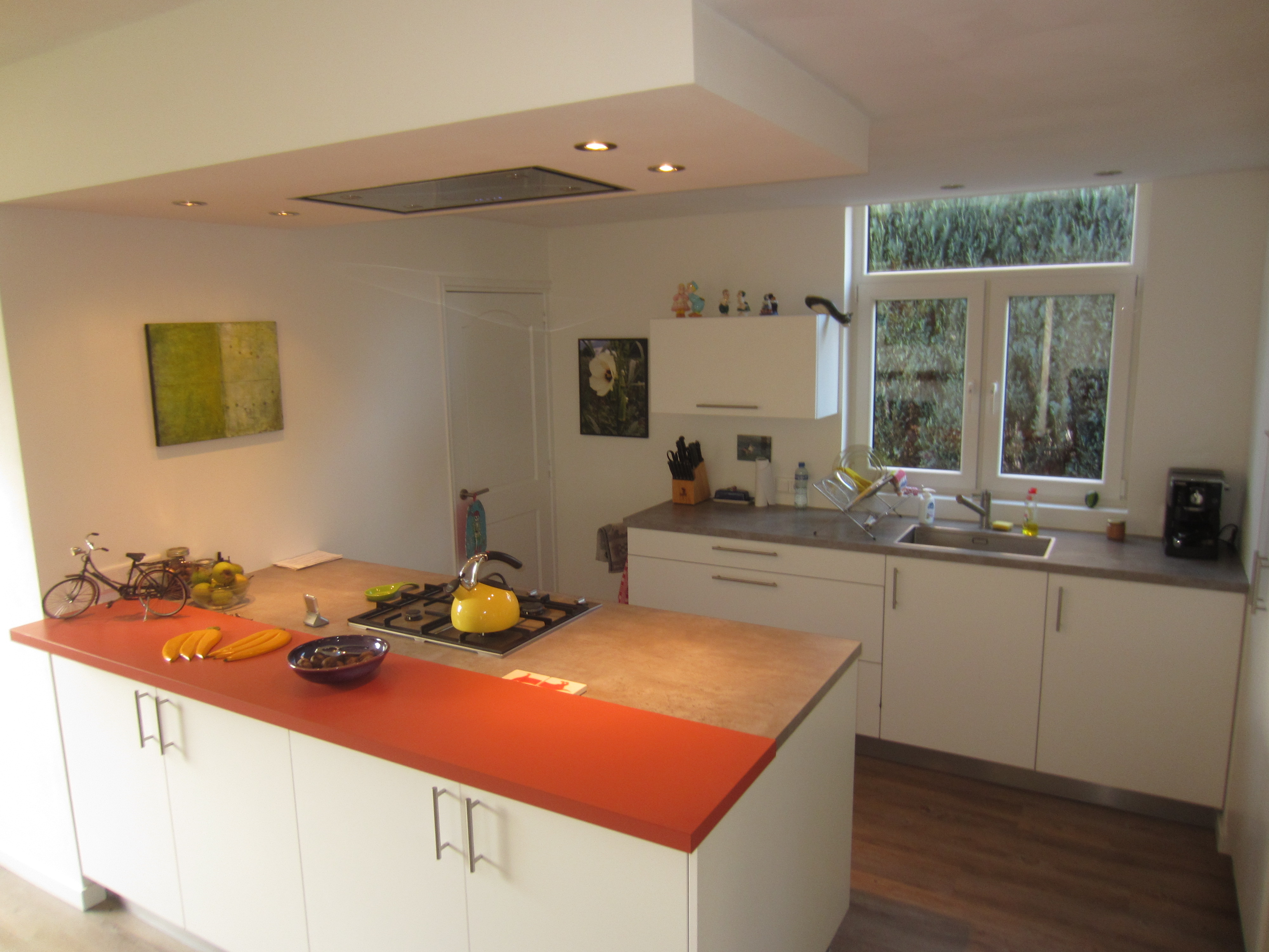 The kitchen after renovations.