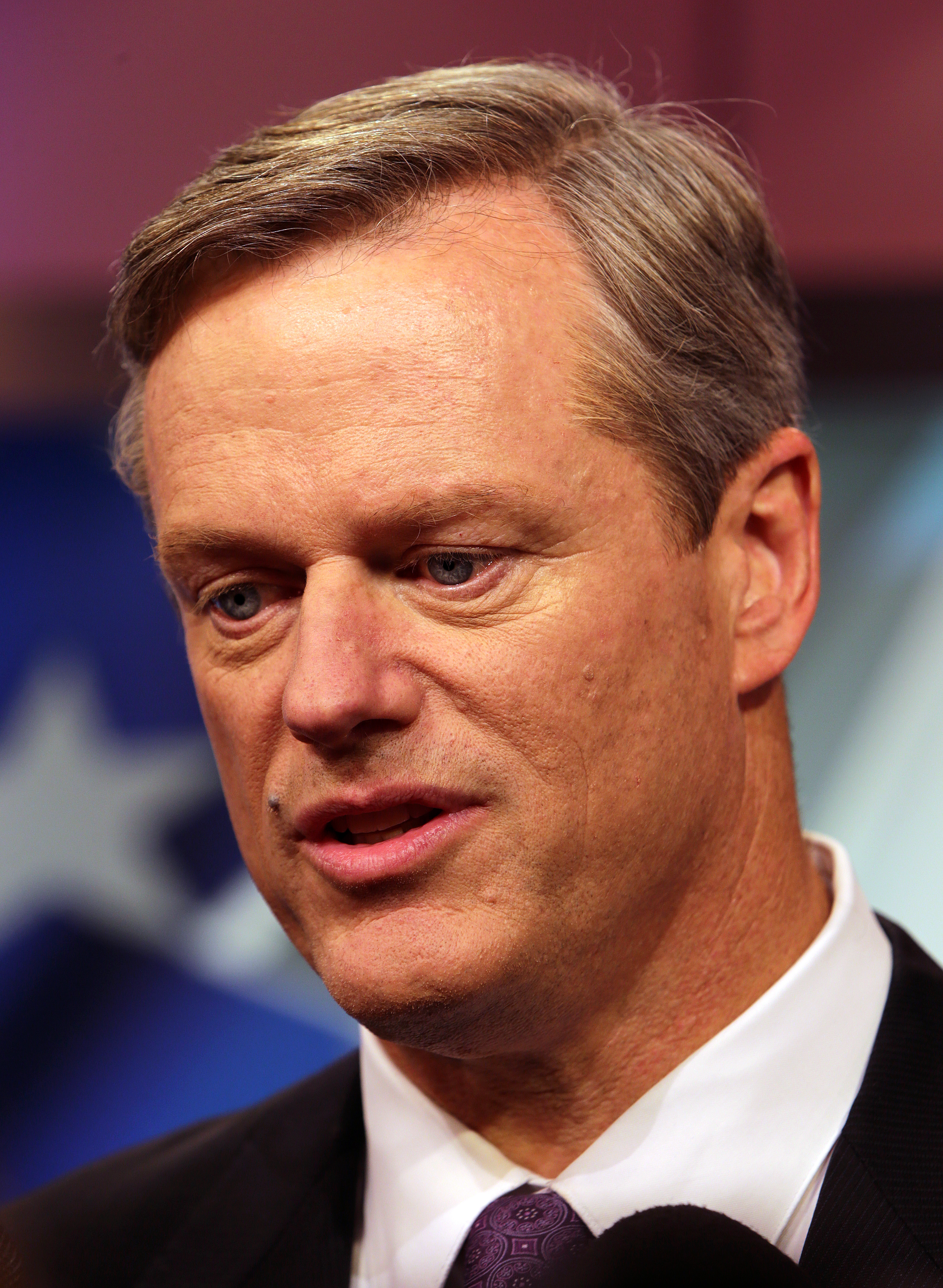 Charlie Baker said he has a very different memory of the 2010 meeting, and recalls saying that “we should reduce our carbon footprint.”