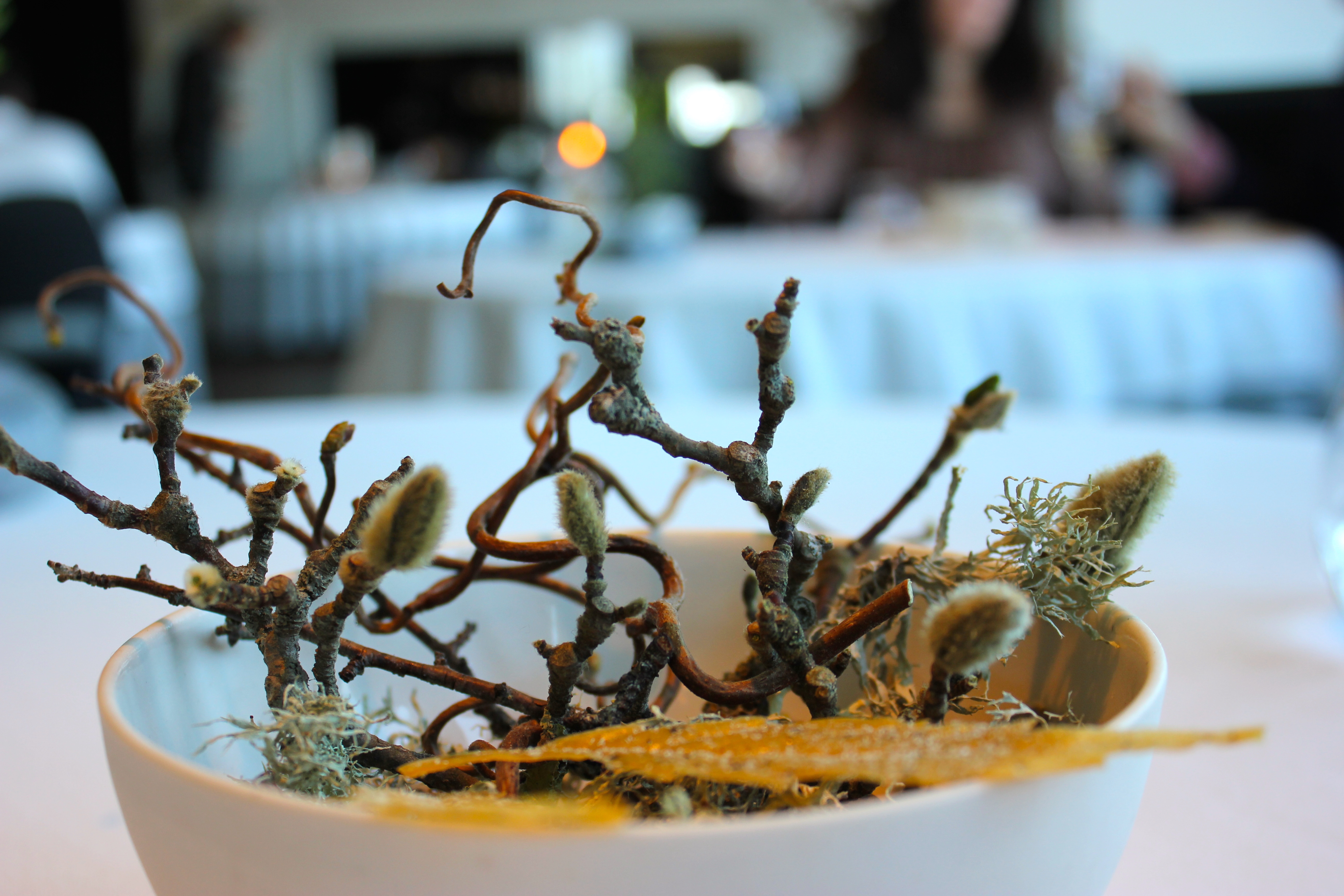 Crispy grains from Komly served at Geranium.