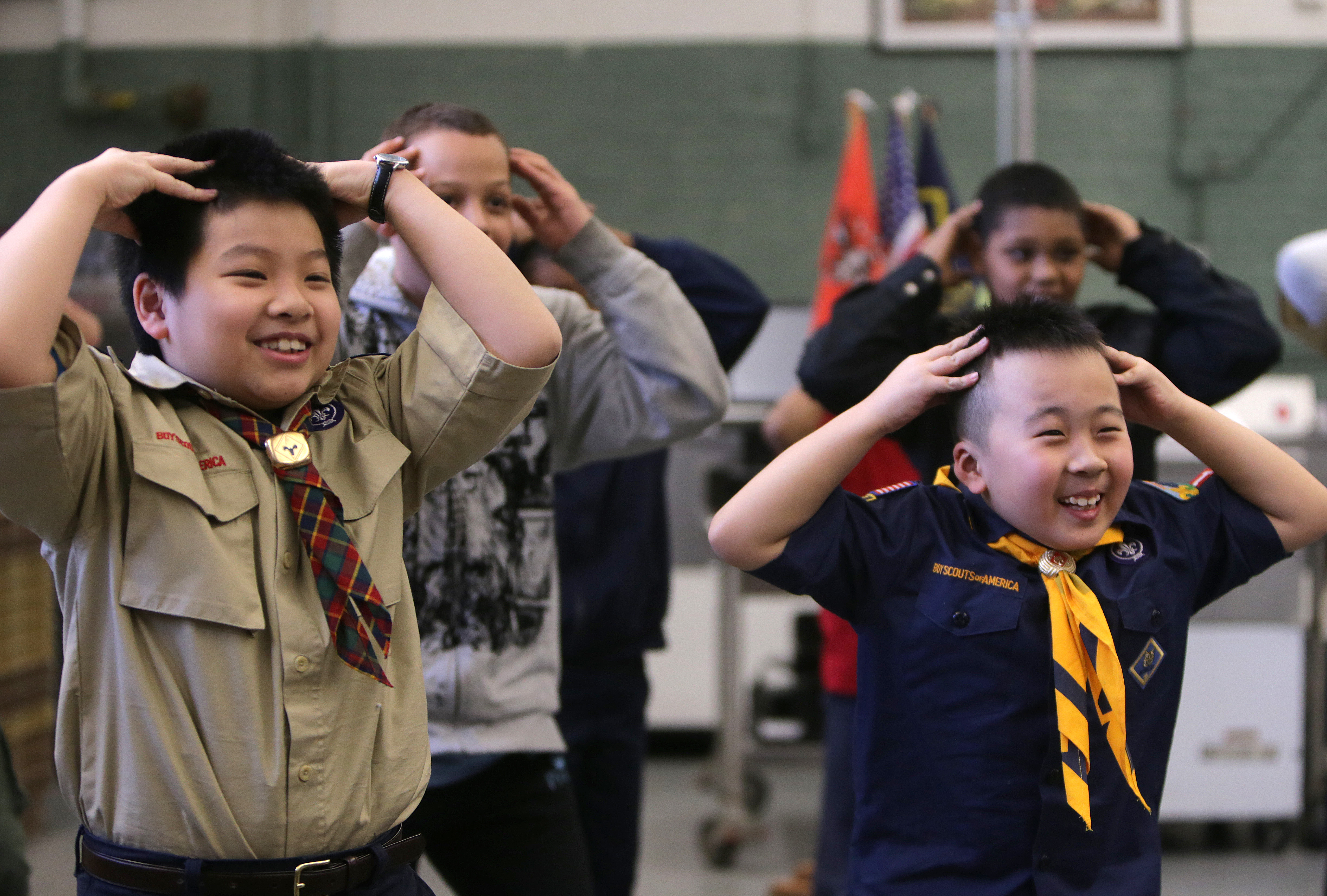 Scouts played a game in unison Friday. One of Scouting’s biggest hits is the new rewards points system program.