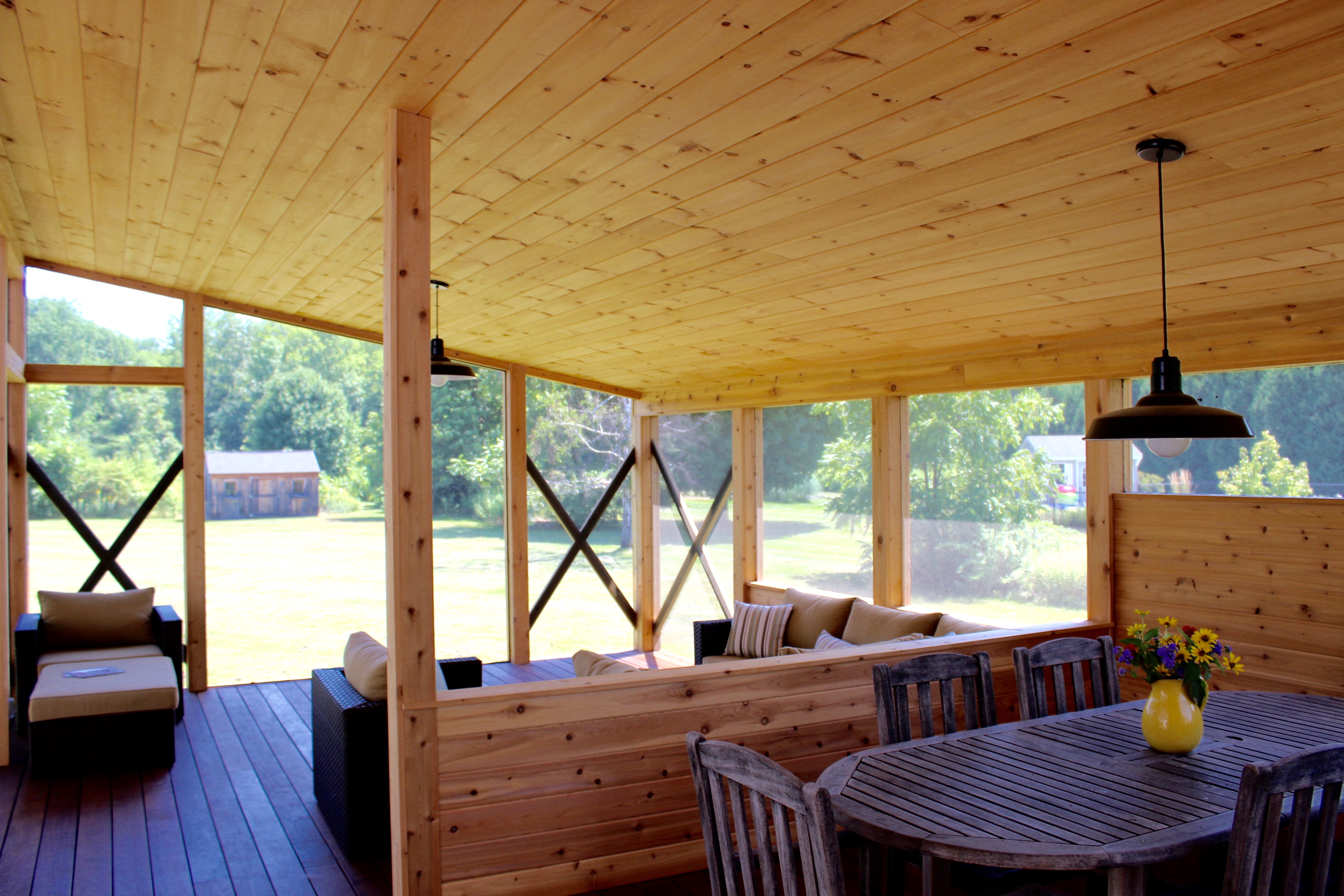The clients often end up sleeping in the breezy space, which was designed to maximize views of Mount Sugarloaf.