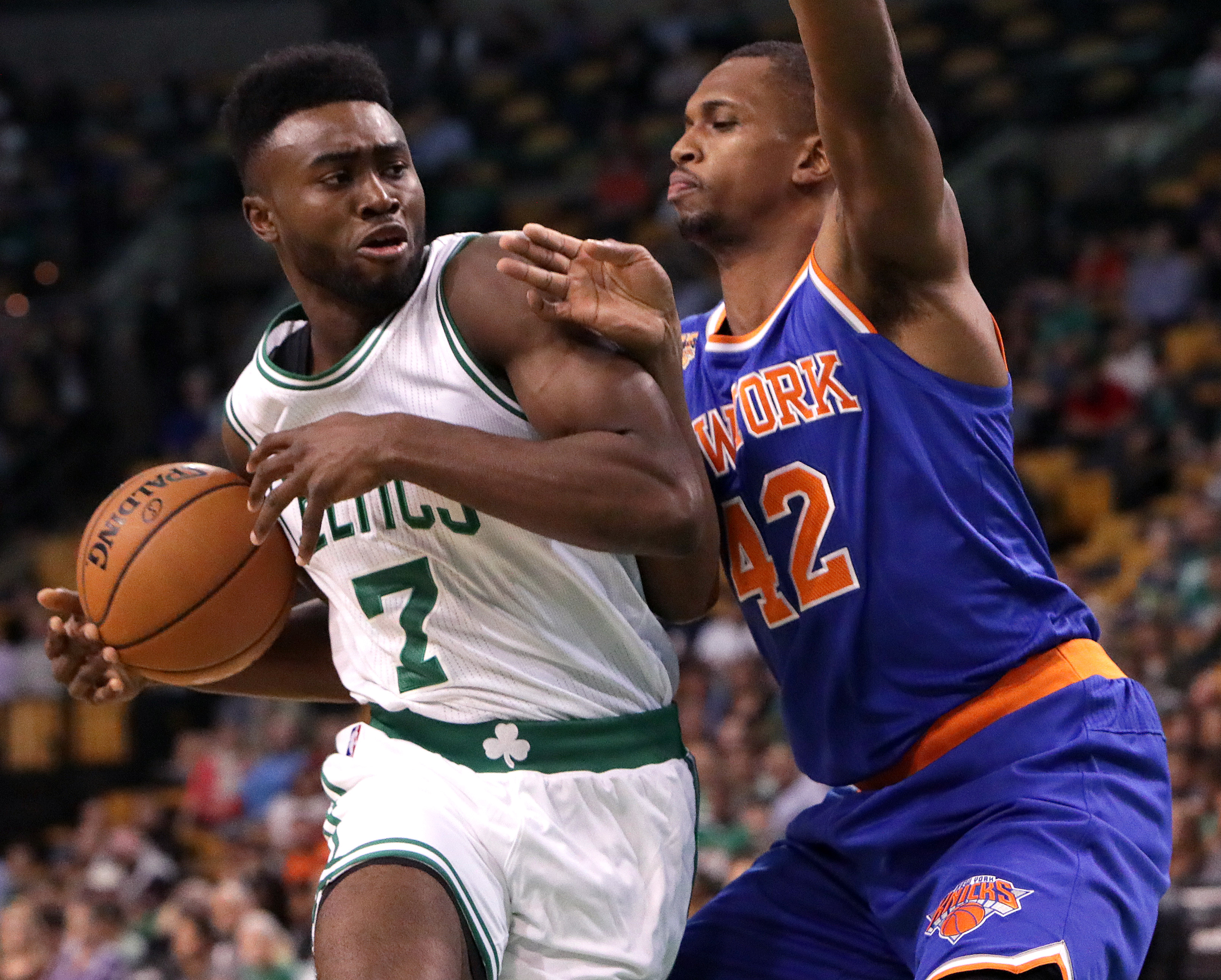 The Celtics drafted forward Jaylen Brown in the first round last June.