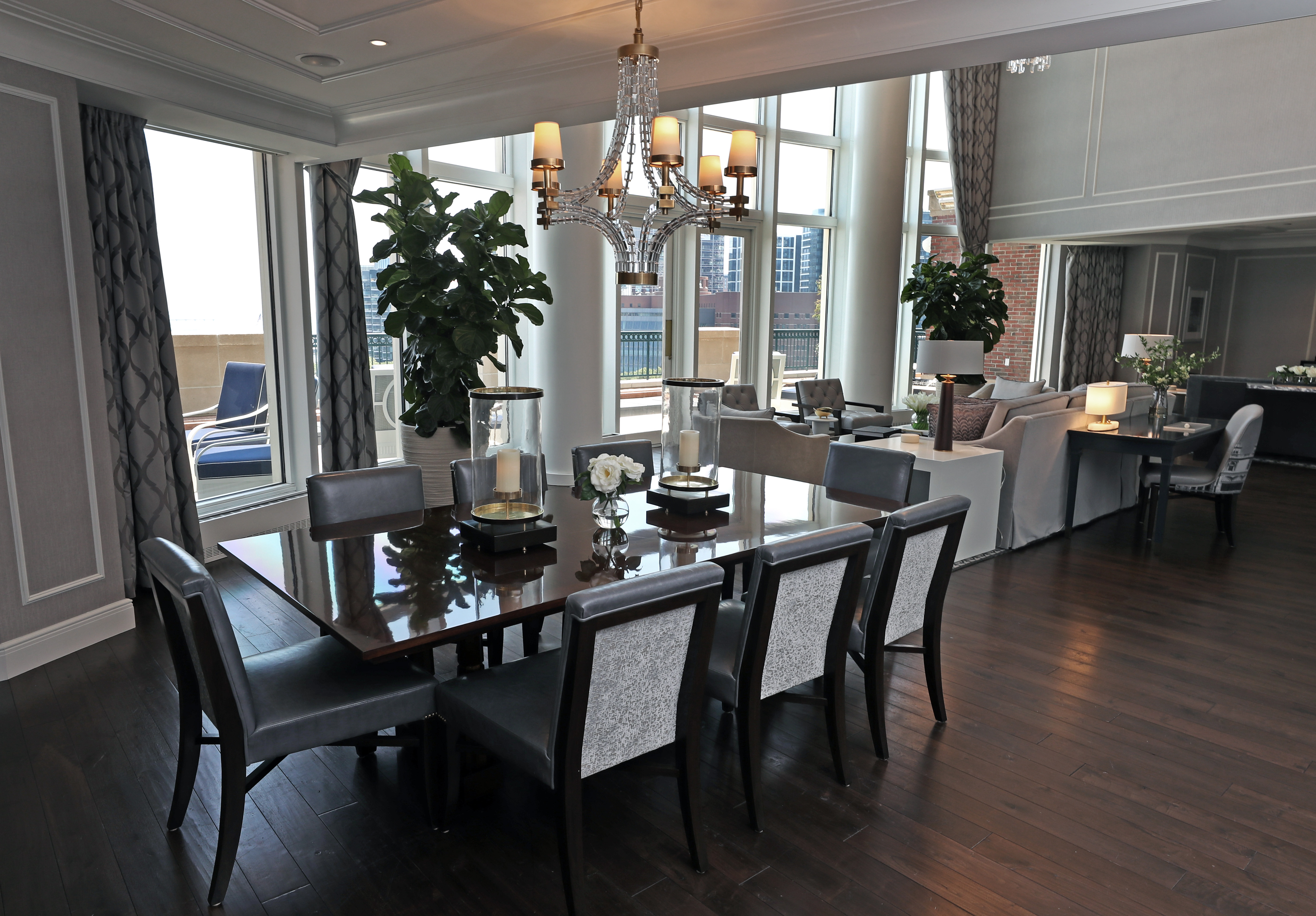 The dining area.