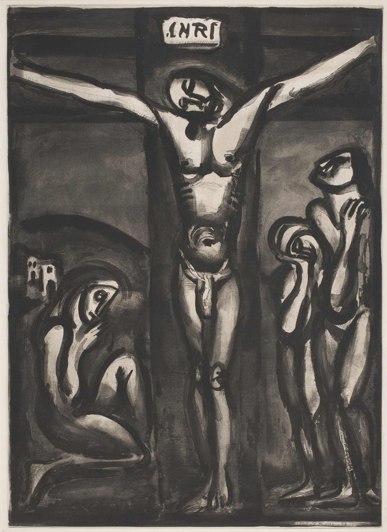 From the black and gray series “Miserere.”