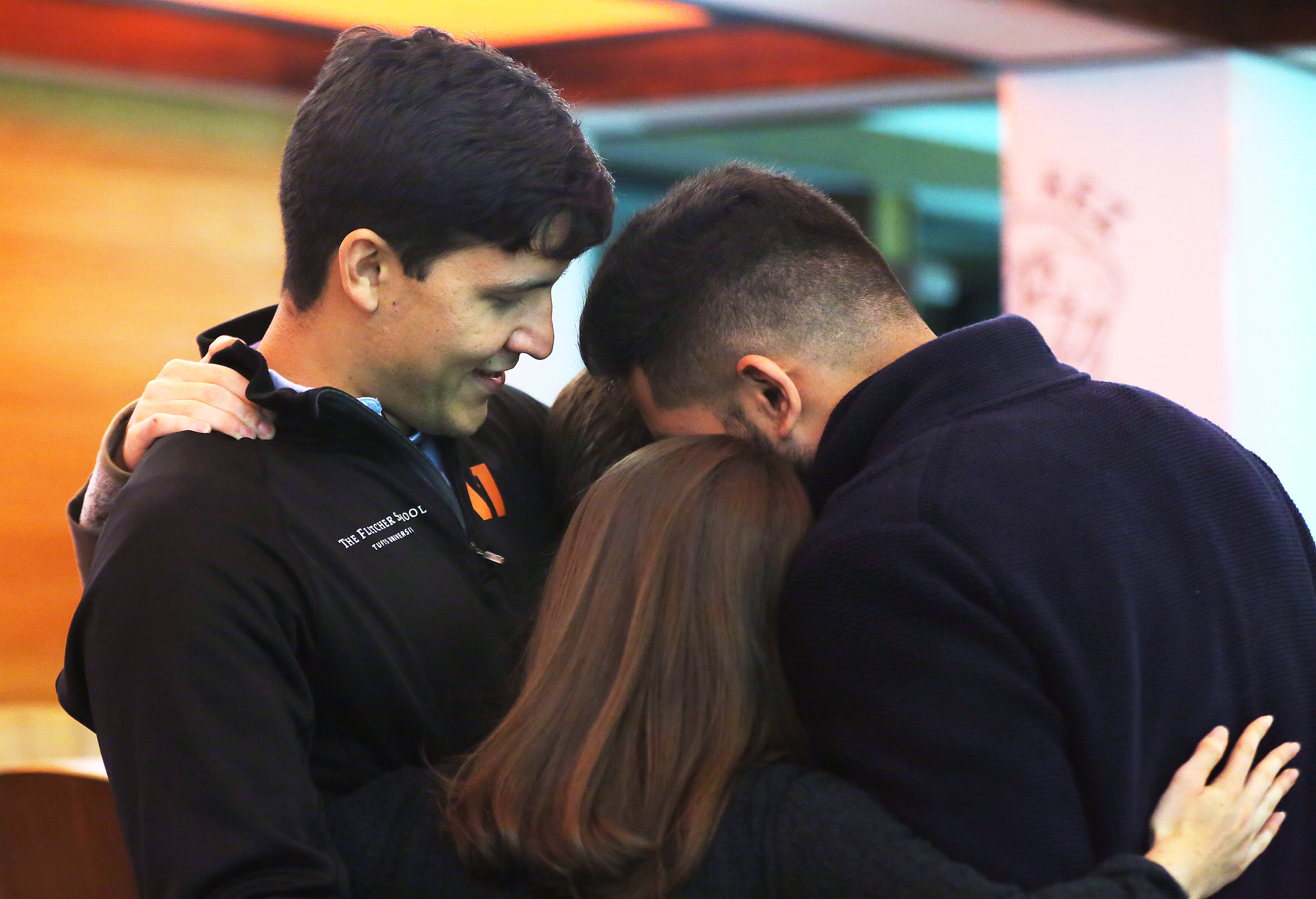 Camilo Caballero (left) got some "Fletcher love" from supporters.