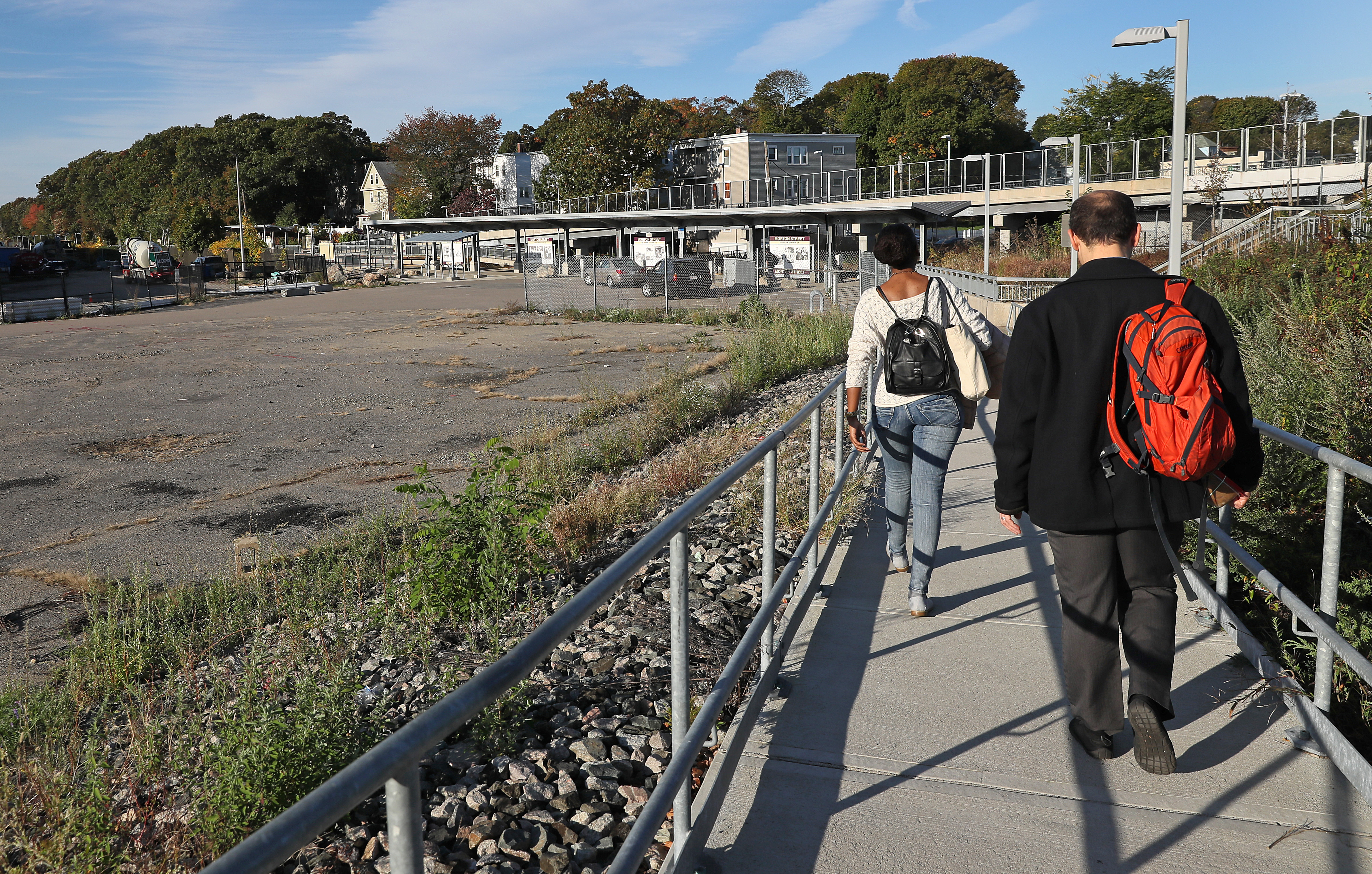 Riders made their way to the Morton Street station last week.