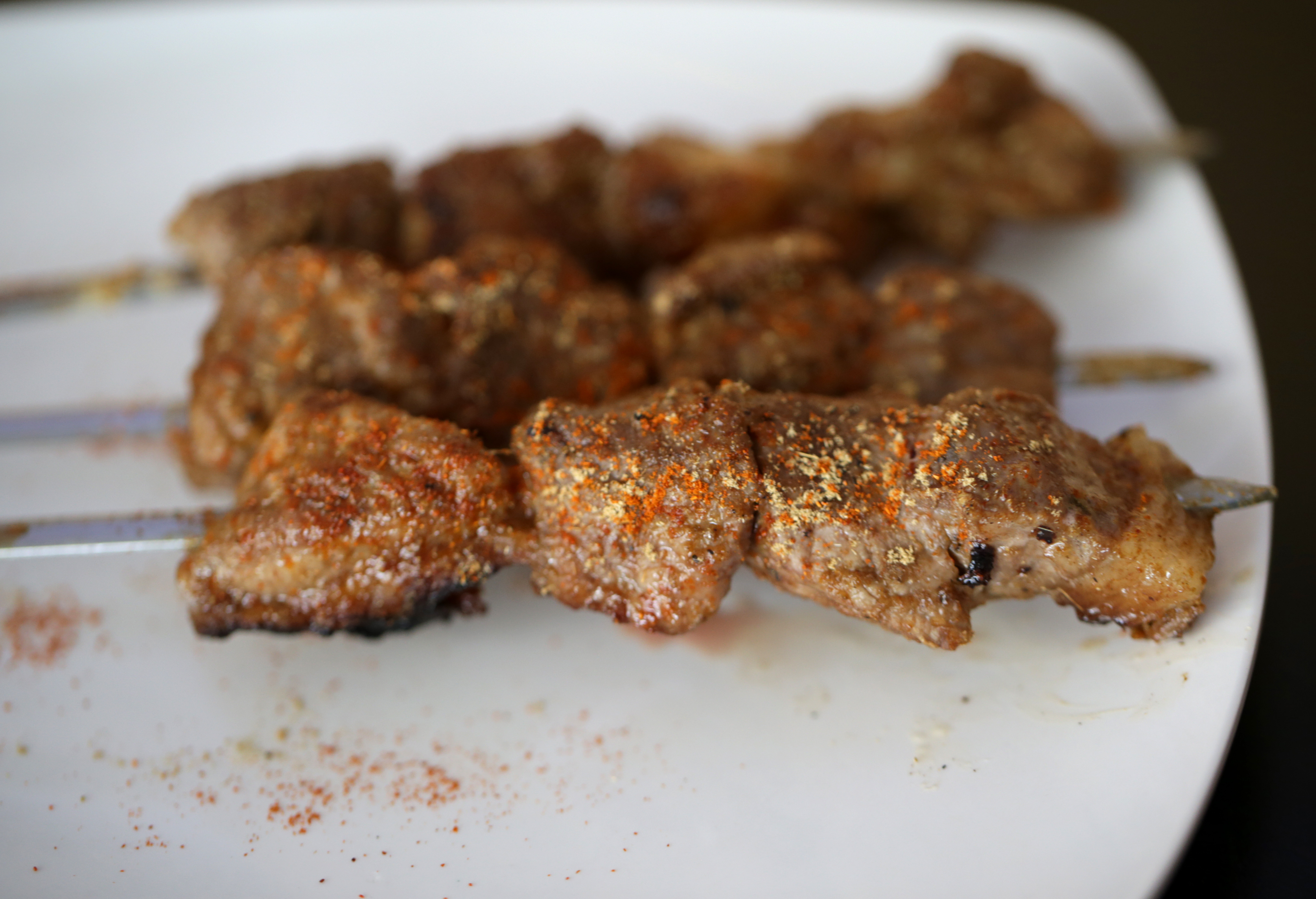 Lamb kebabs at Silk Road.