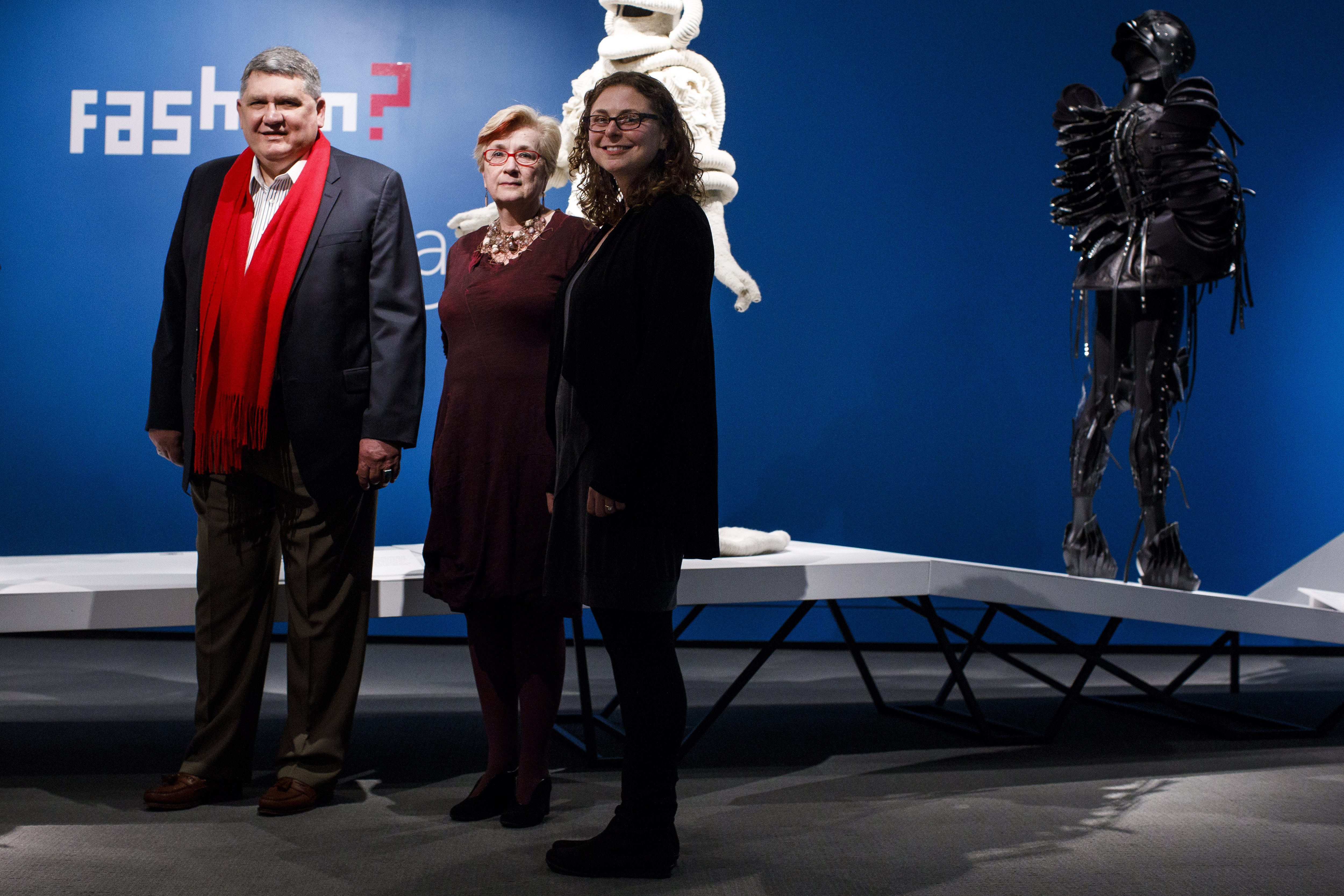 From left: Peabody Essex Museum director Dan Monroe, deputy director Lynda Roscoe Hartigan, and Asher will apply brain science to museum displays.