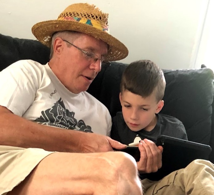 Stephen Mattin (left) and his grandson, Ronan Mattin, 9.